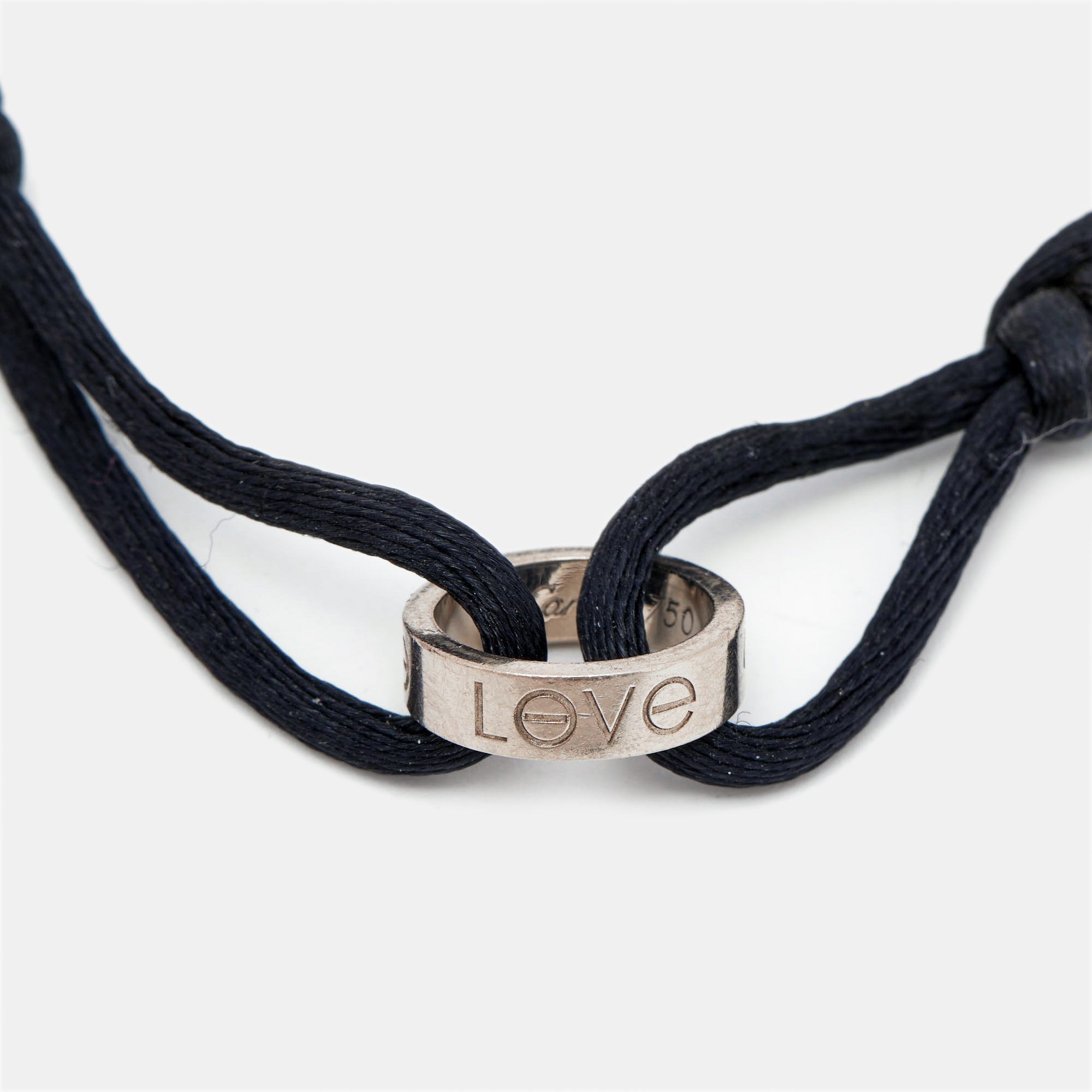 

Cartier Love 18k White Gold Adjustable Cord Bracelet