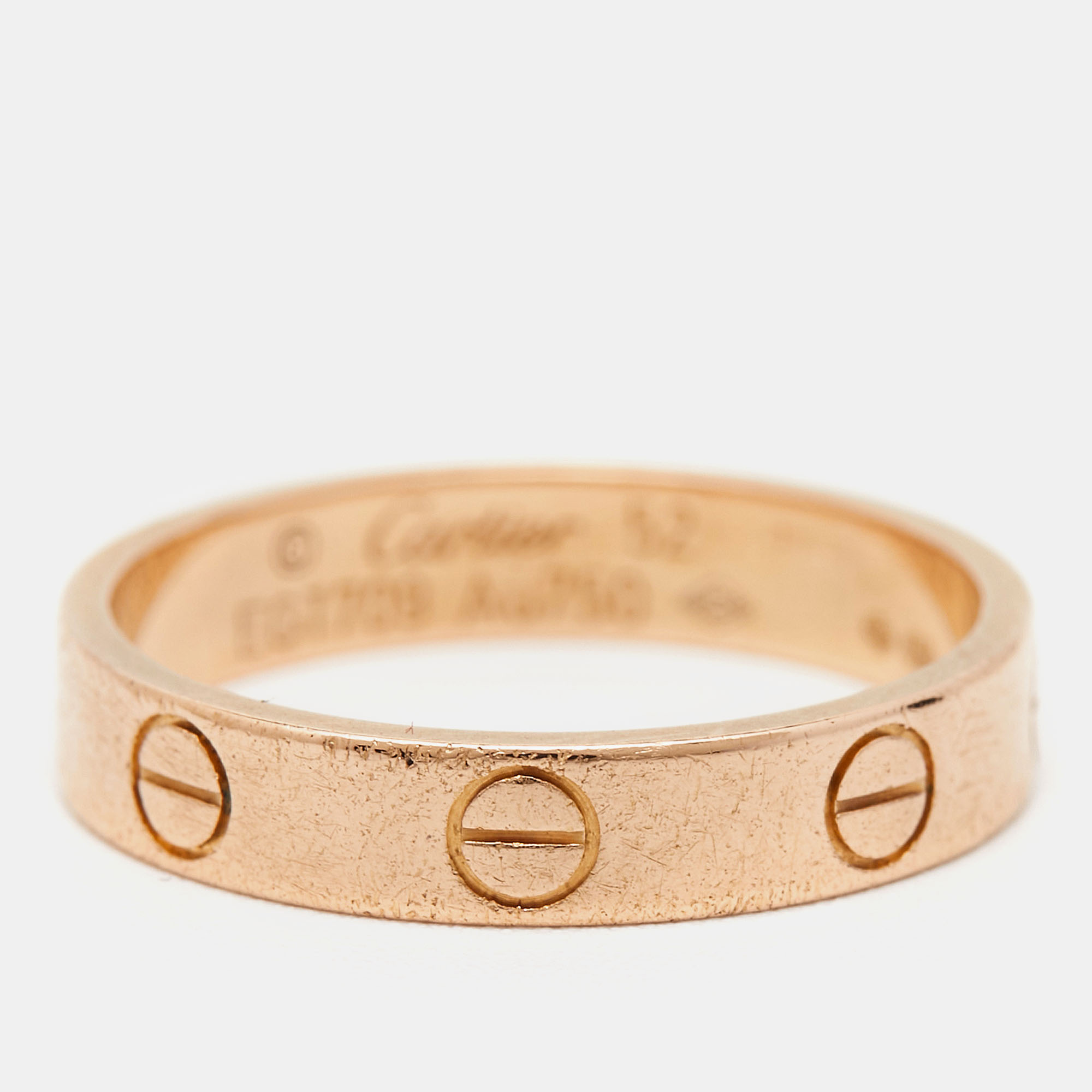 

Cartier Love 18k Rose Gold Wedding Band Ring Size