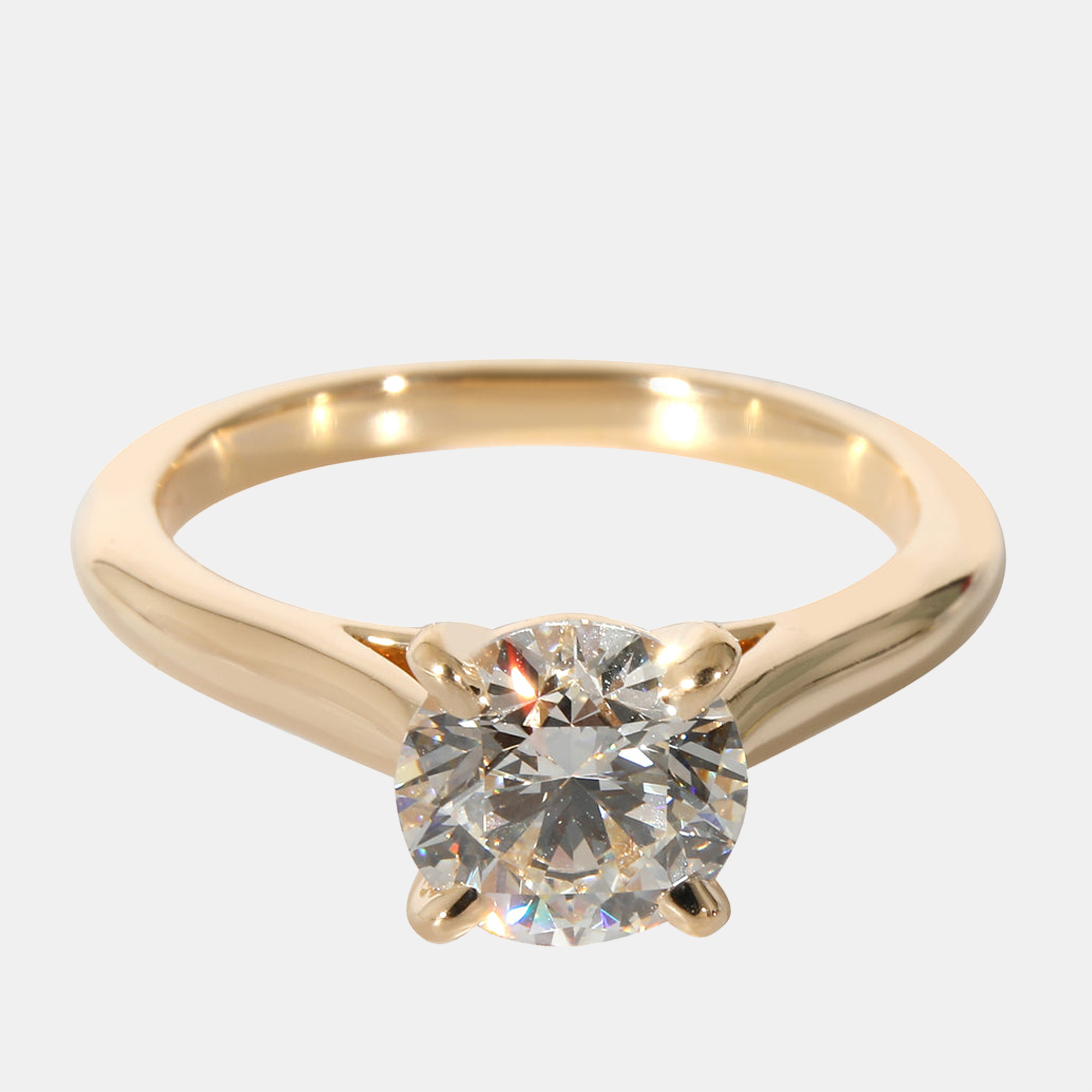 

Cartier 1895 Engagement Ring in 18k Yellow Gold H VS2 1.33 CTW Ring EU 51