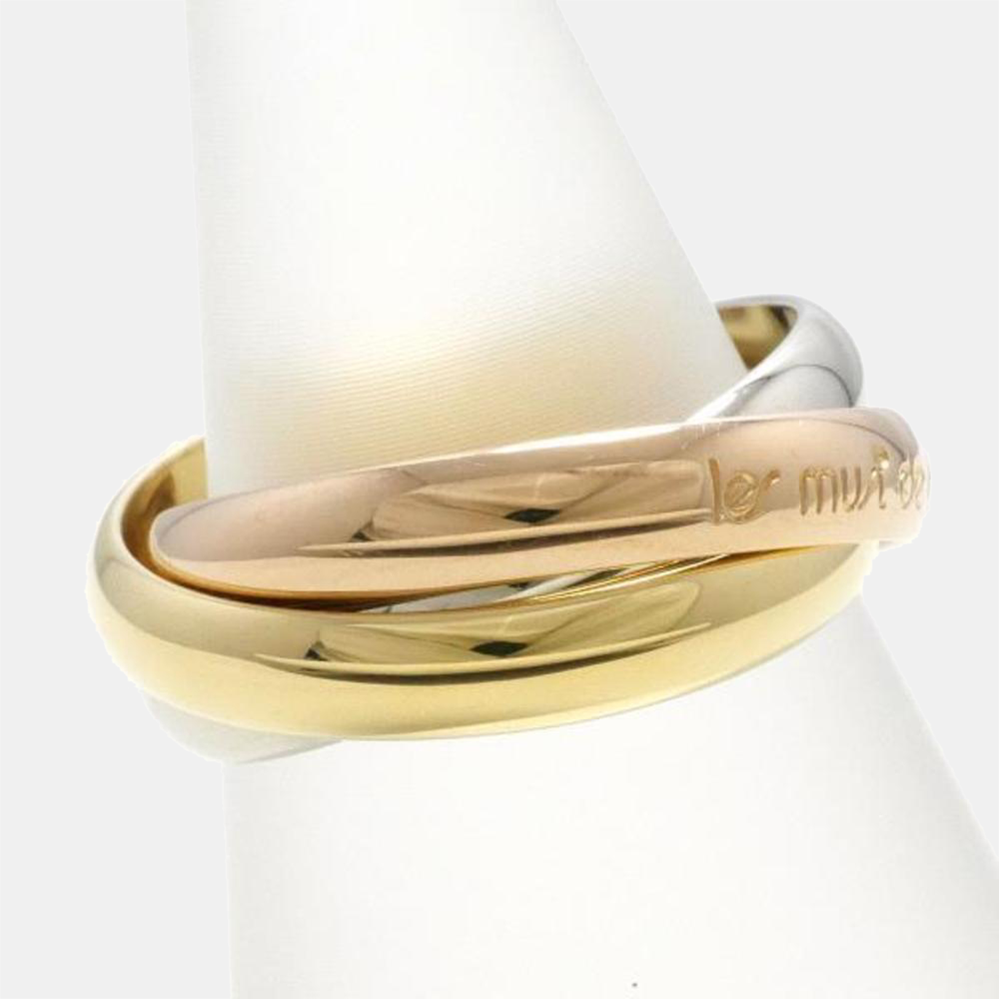 

Cartier Les Must de Cartier 18K Yellow Rose and White Gold Ring EU 52