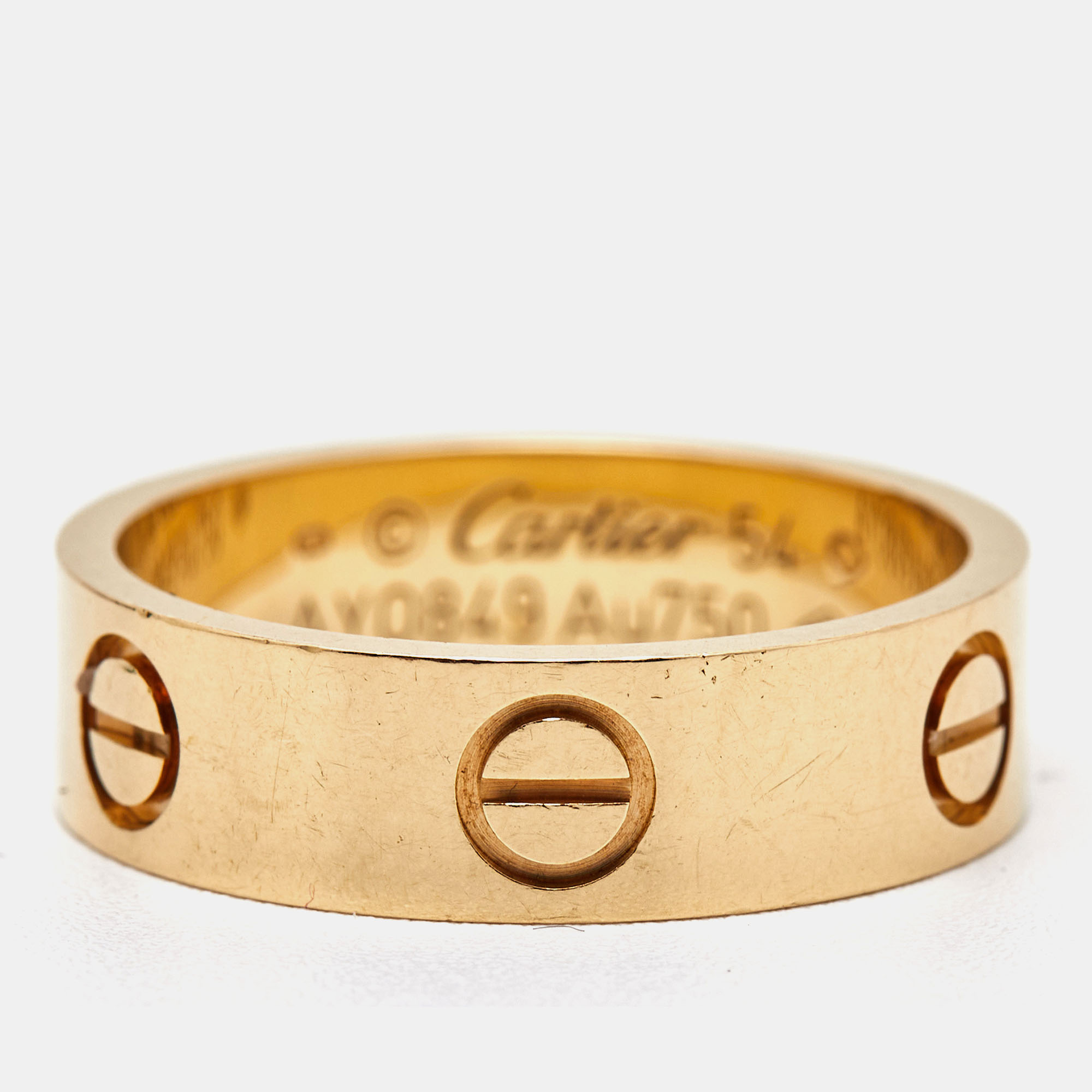 

Cartier Love 18k Yellow Gold Band Ring Size