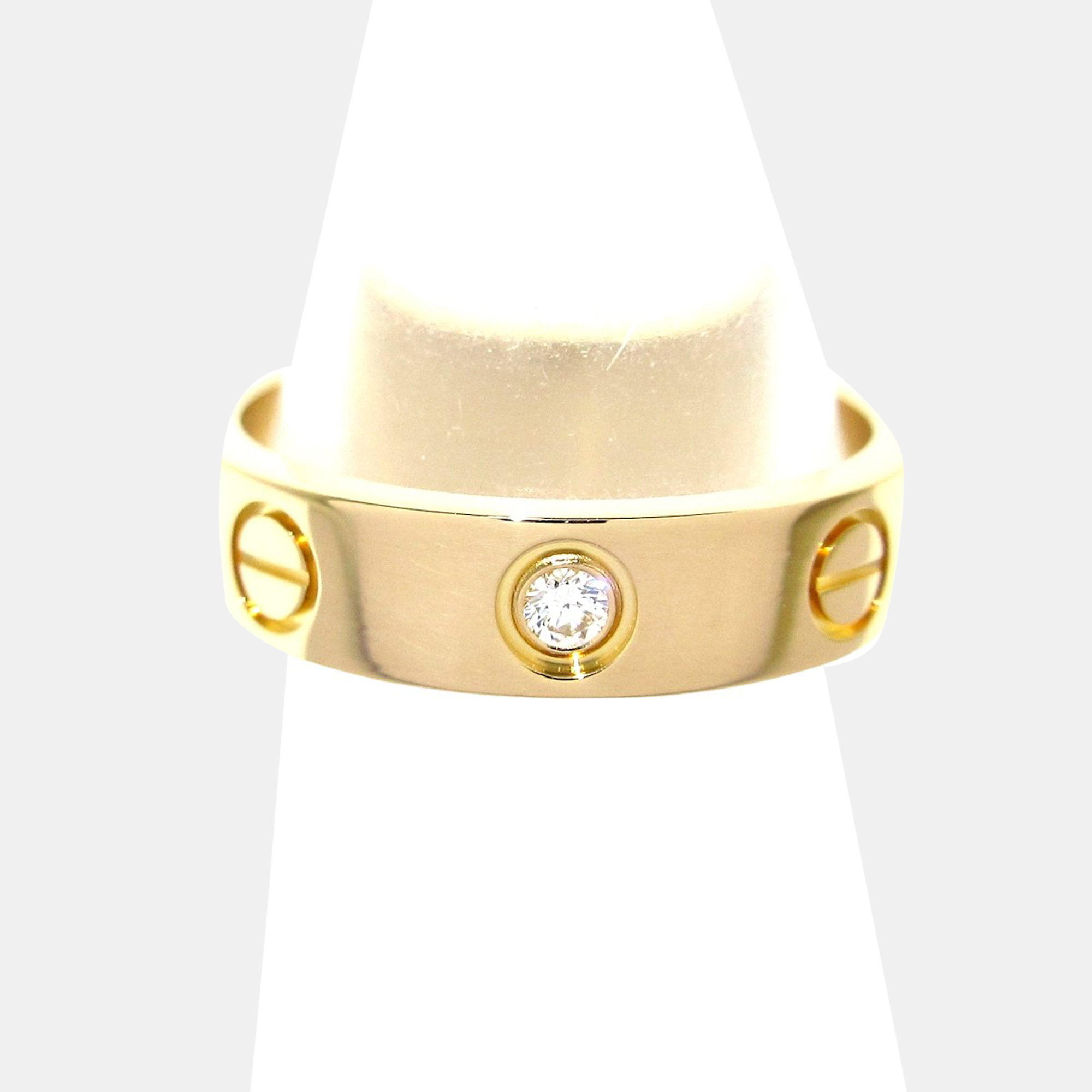 

Cartier Love 18K Rose Gold Diamond Ring EU 47