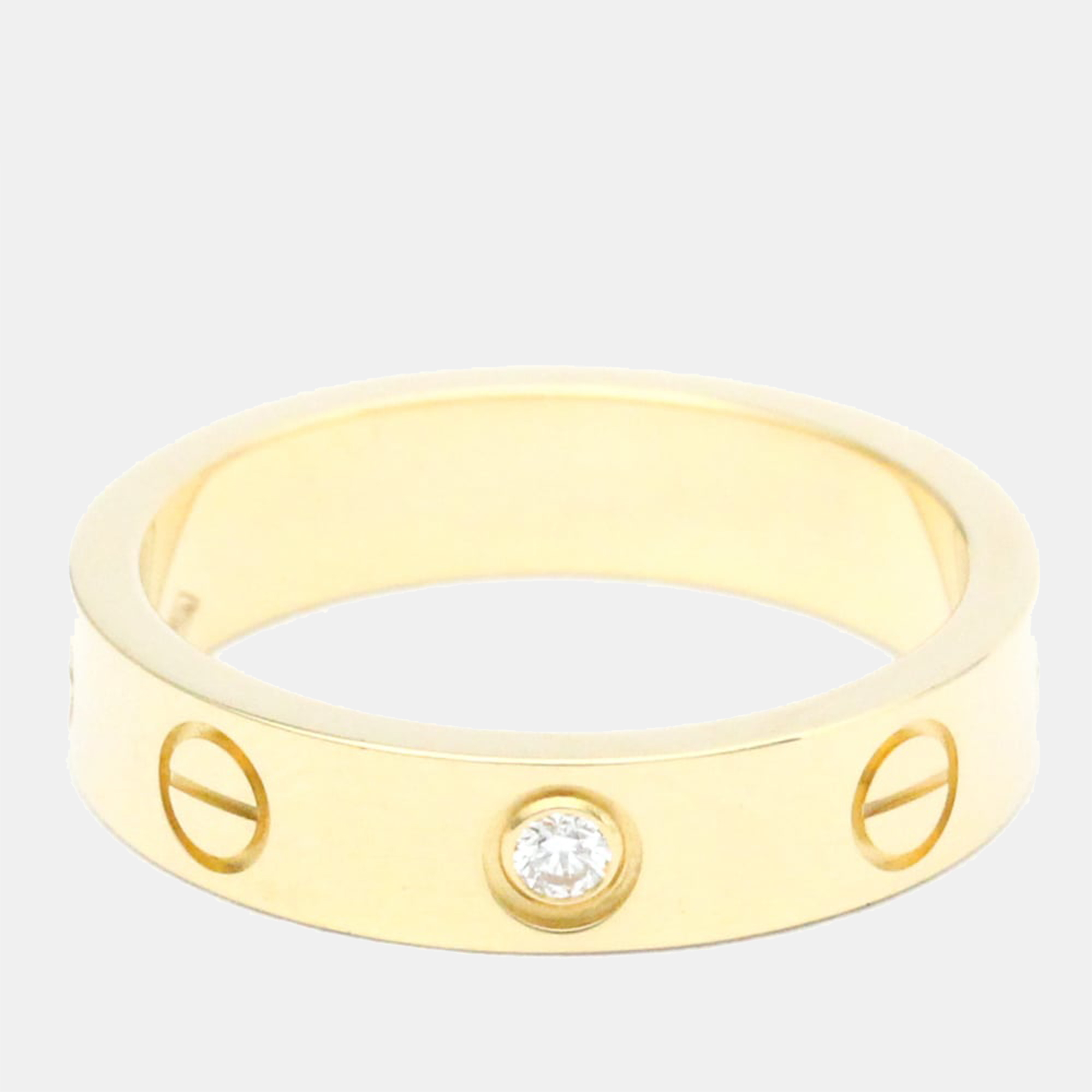 

Cartier Love 18K Yellow Gold Diamond Ring EU 48