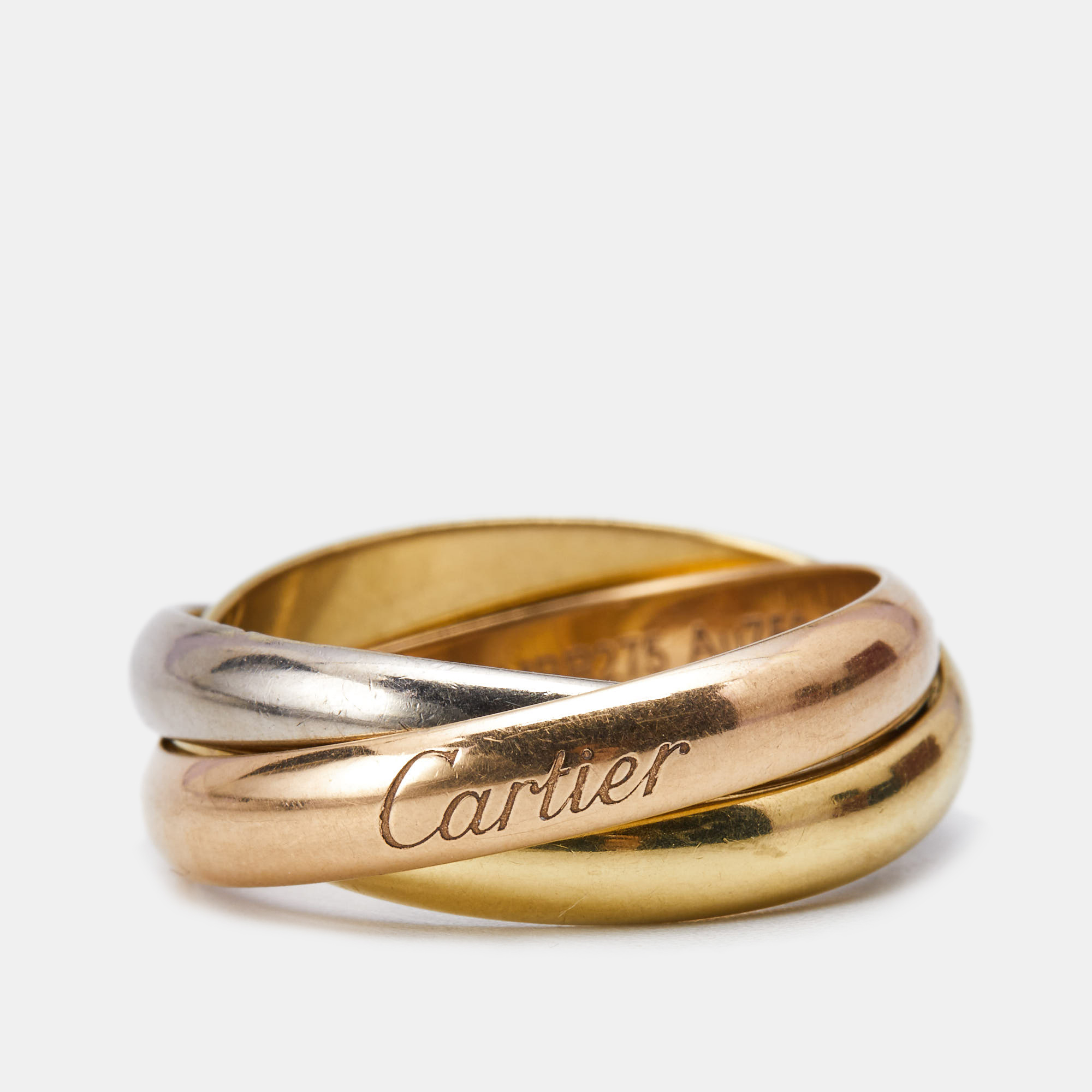 

Cartier Trinity Classic 18k Three Tone Gold Ring Size