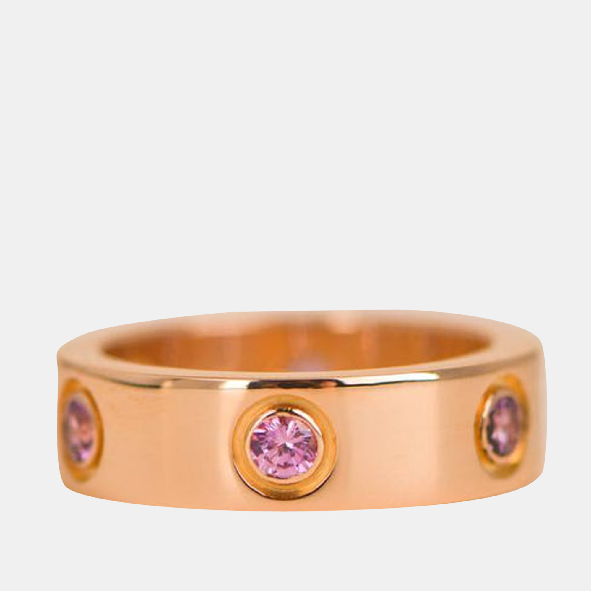 

Cartier Love Pink Sapphire Rose Gold Ring Size