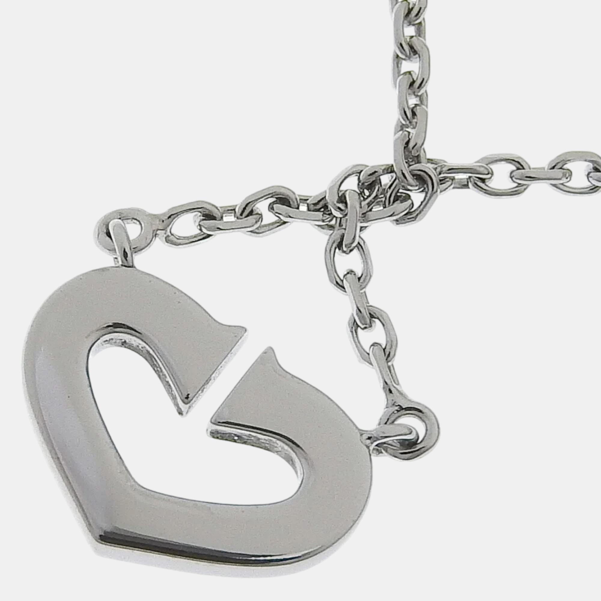 

Cartier Heart C 18K White Gold Diamond Necklace