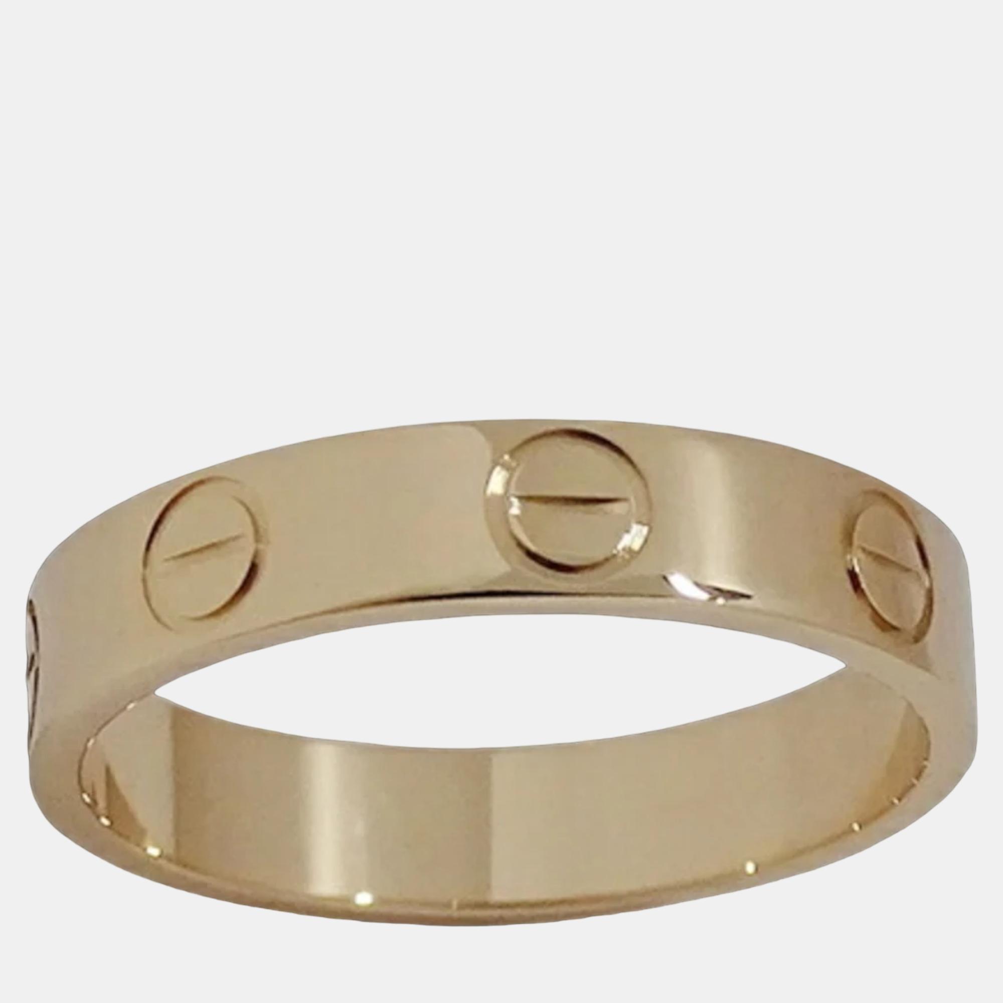 

Cartier Love 18K Rose Gold Ring EU 49