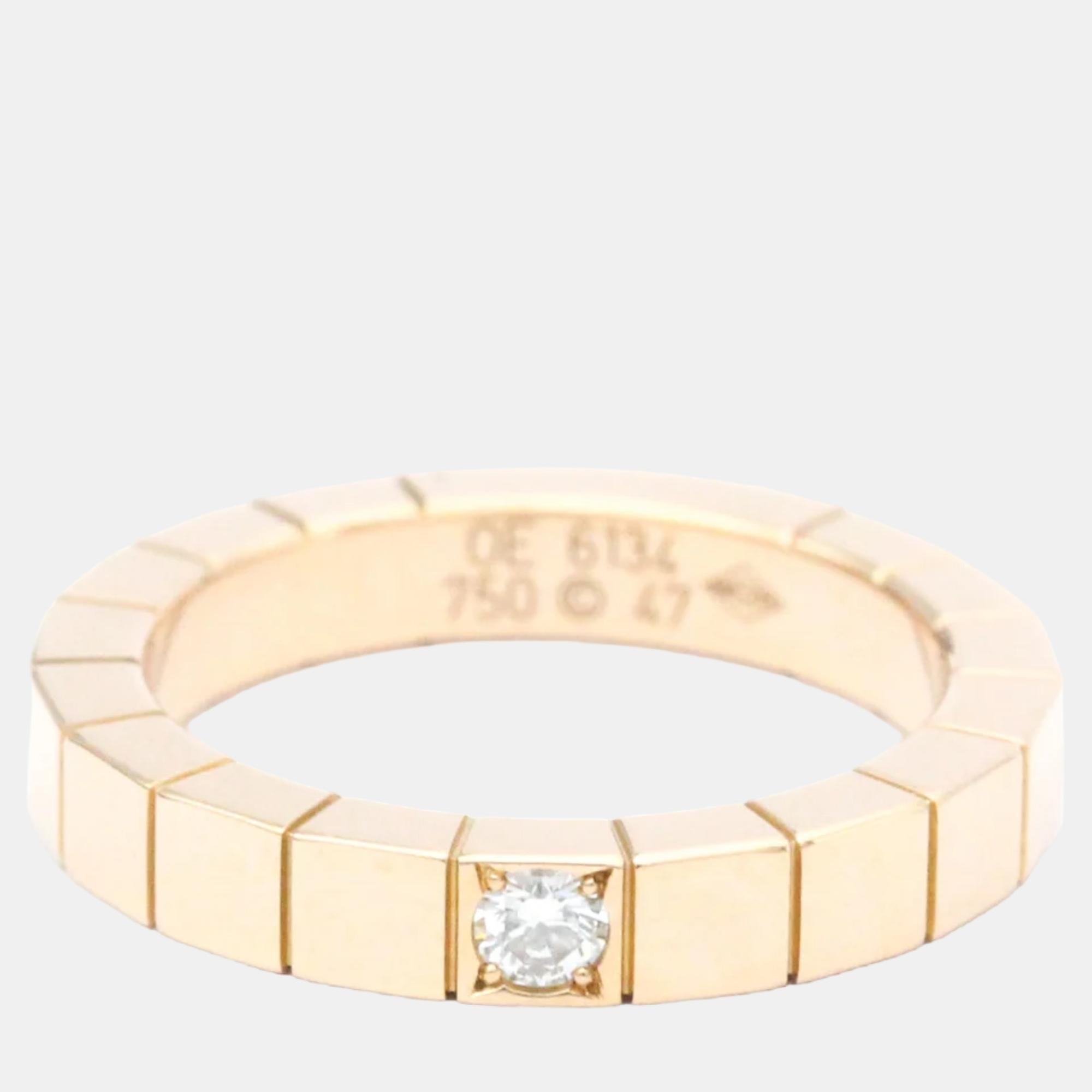 

Cartier Lanieres 18K Rose Gold Diamond Ring EU 47