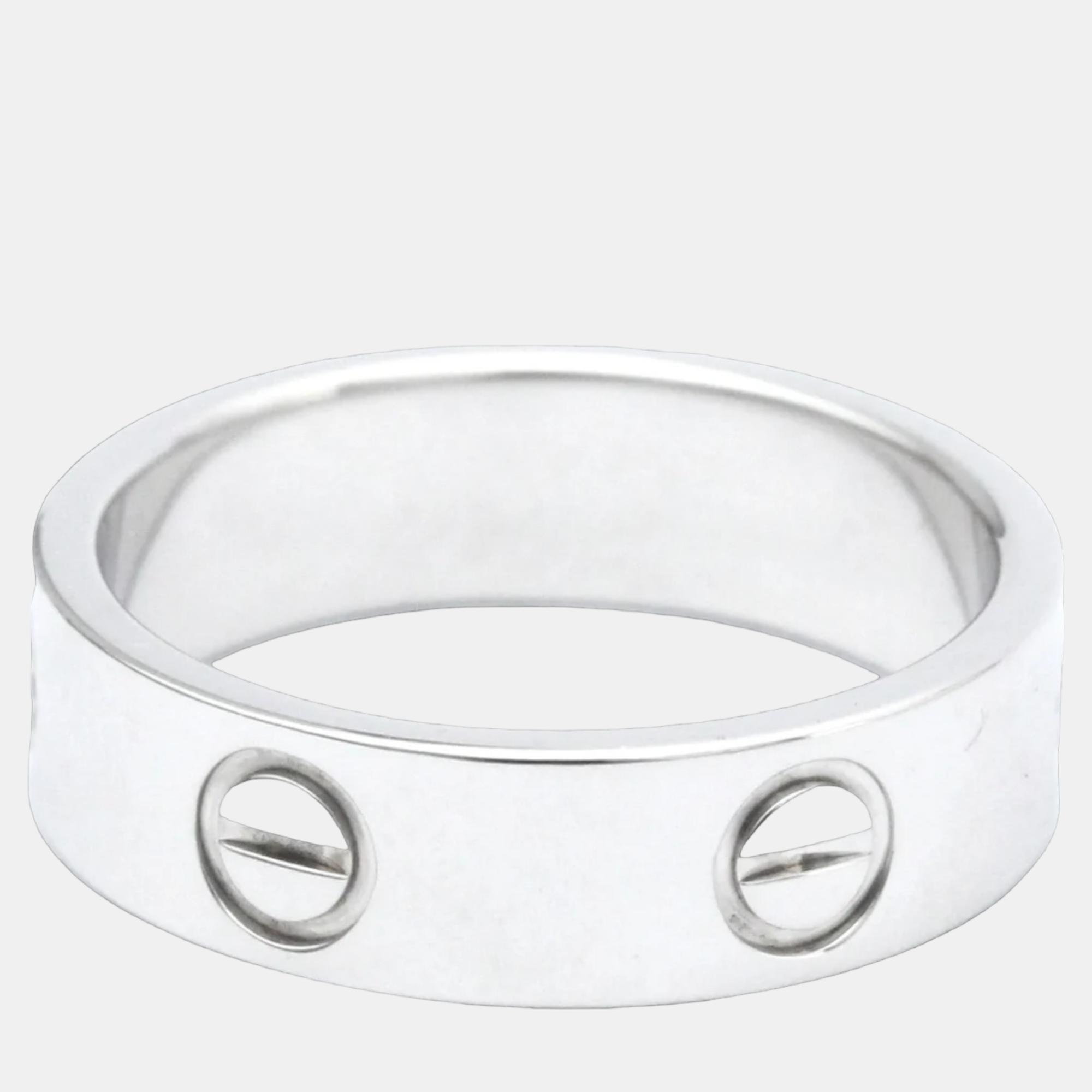 

Cartier Love 18K White Gold Ring EU 54