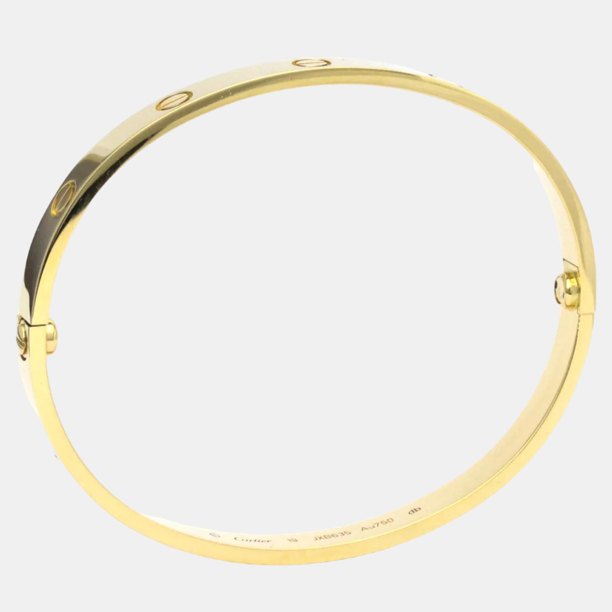

Cartier Love 18K Yellow Gold Bracelet 19