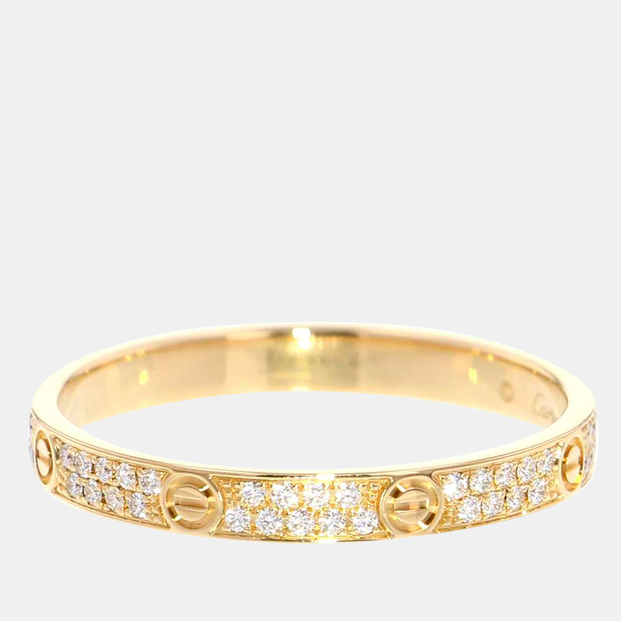 

Cartier Love Small 18K Yellow Gold Diamond Ring EU 55