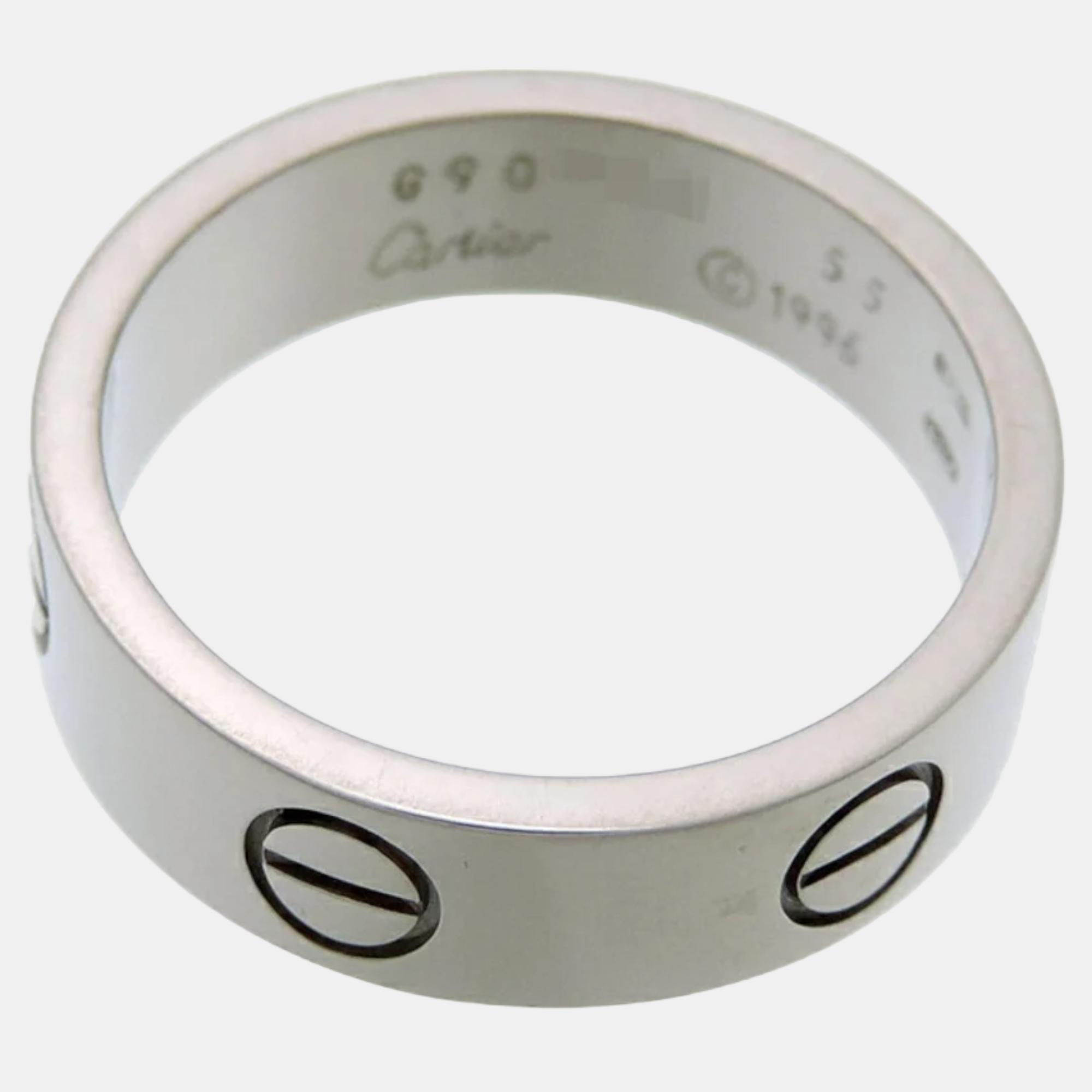 

Cartier Love Vintage 18K White Gold Ring EU 55