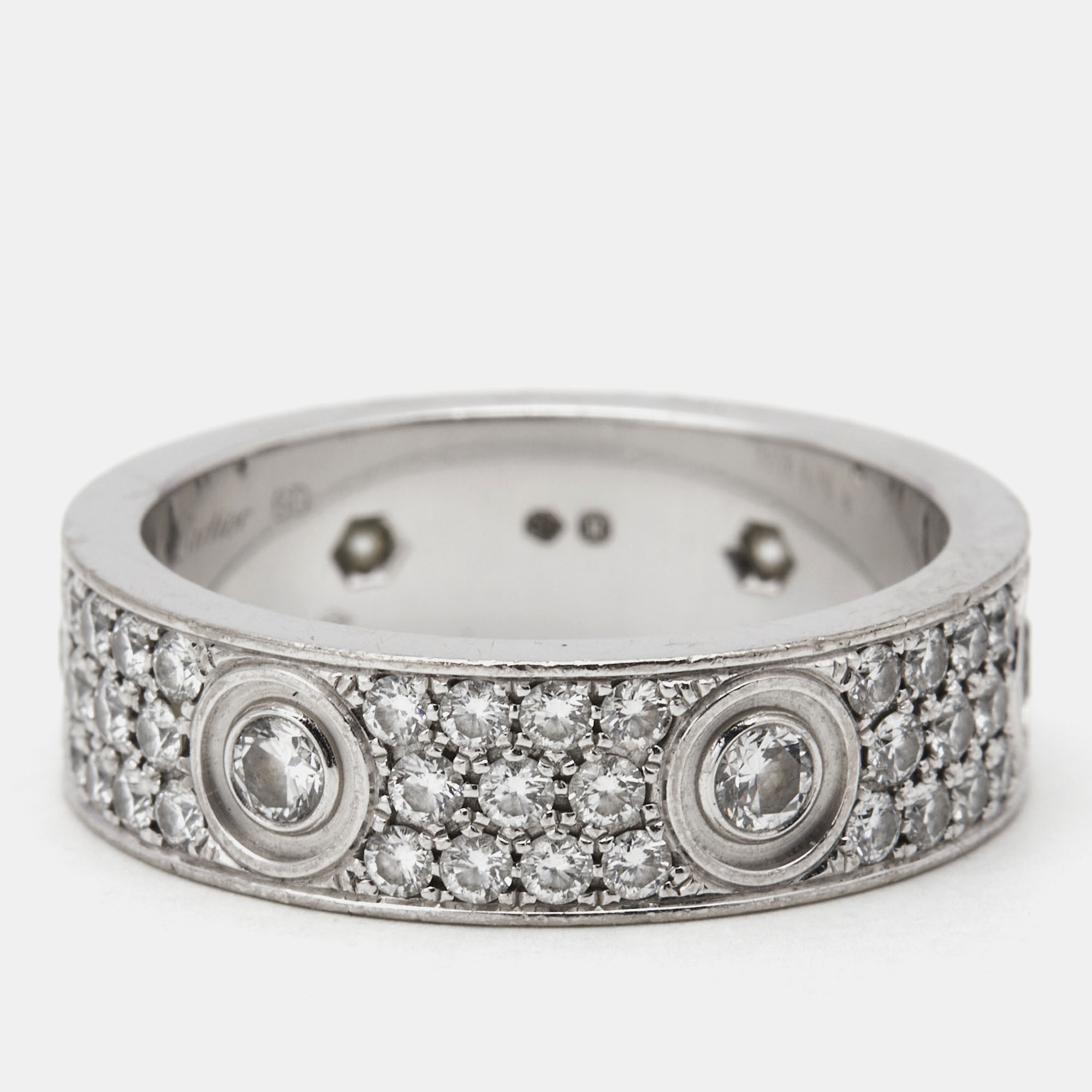 

Cartier Love Pavé Diamonds 18k White Gold Ring Size