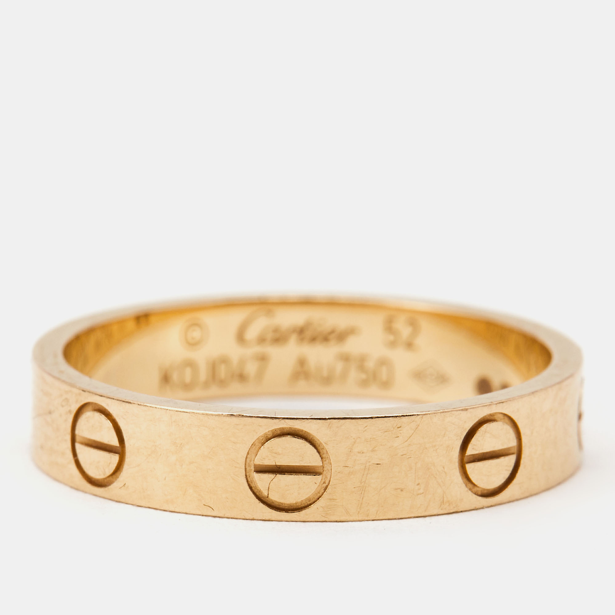 

Cartier Love 18k Rose Gold Wedding Band Ring Size