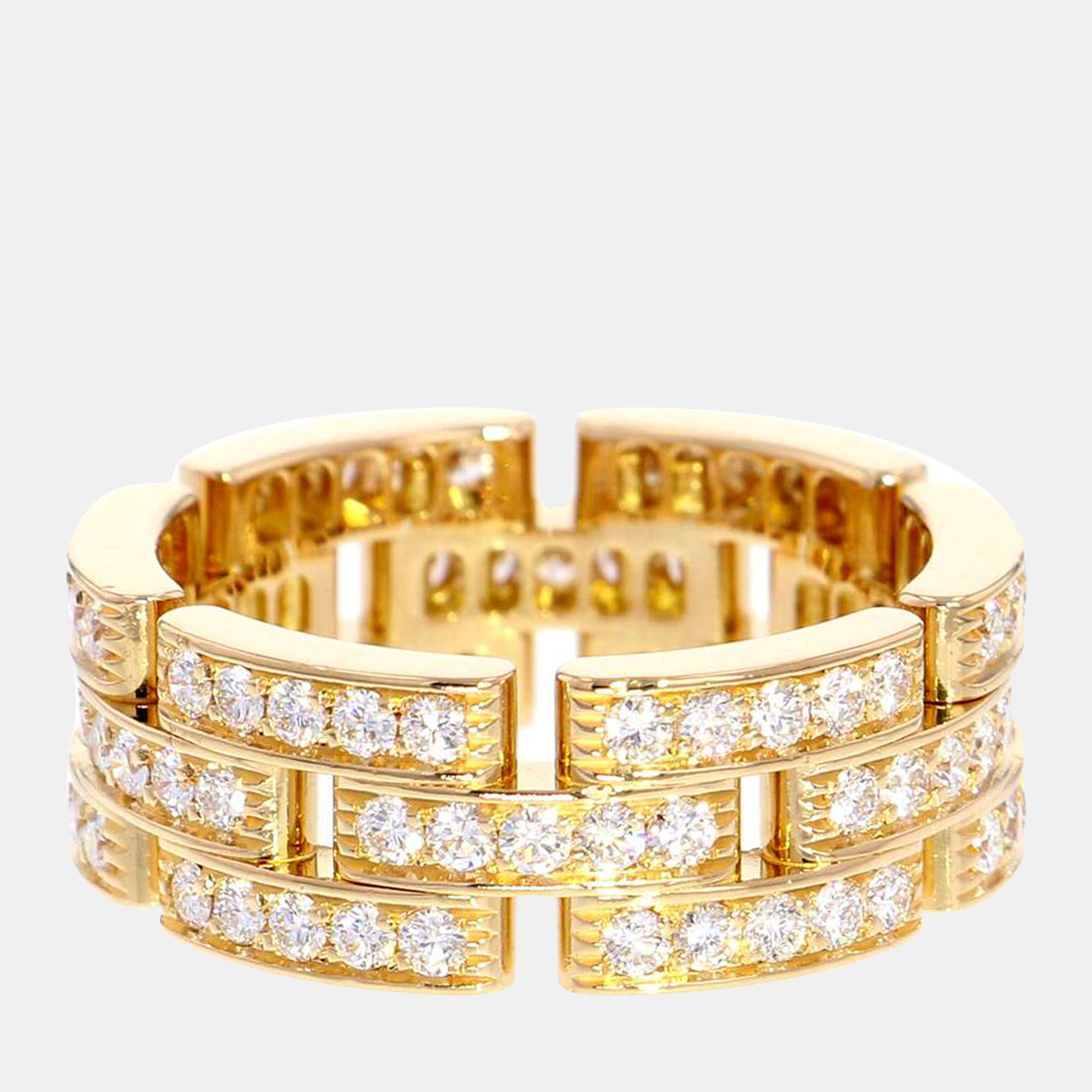 

Cartier Maillon Panthere 18K Yellow Gold Diamond Ring EU 58
