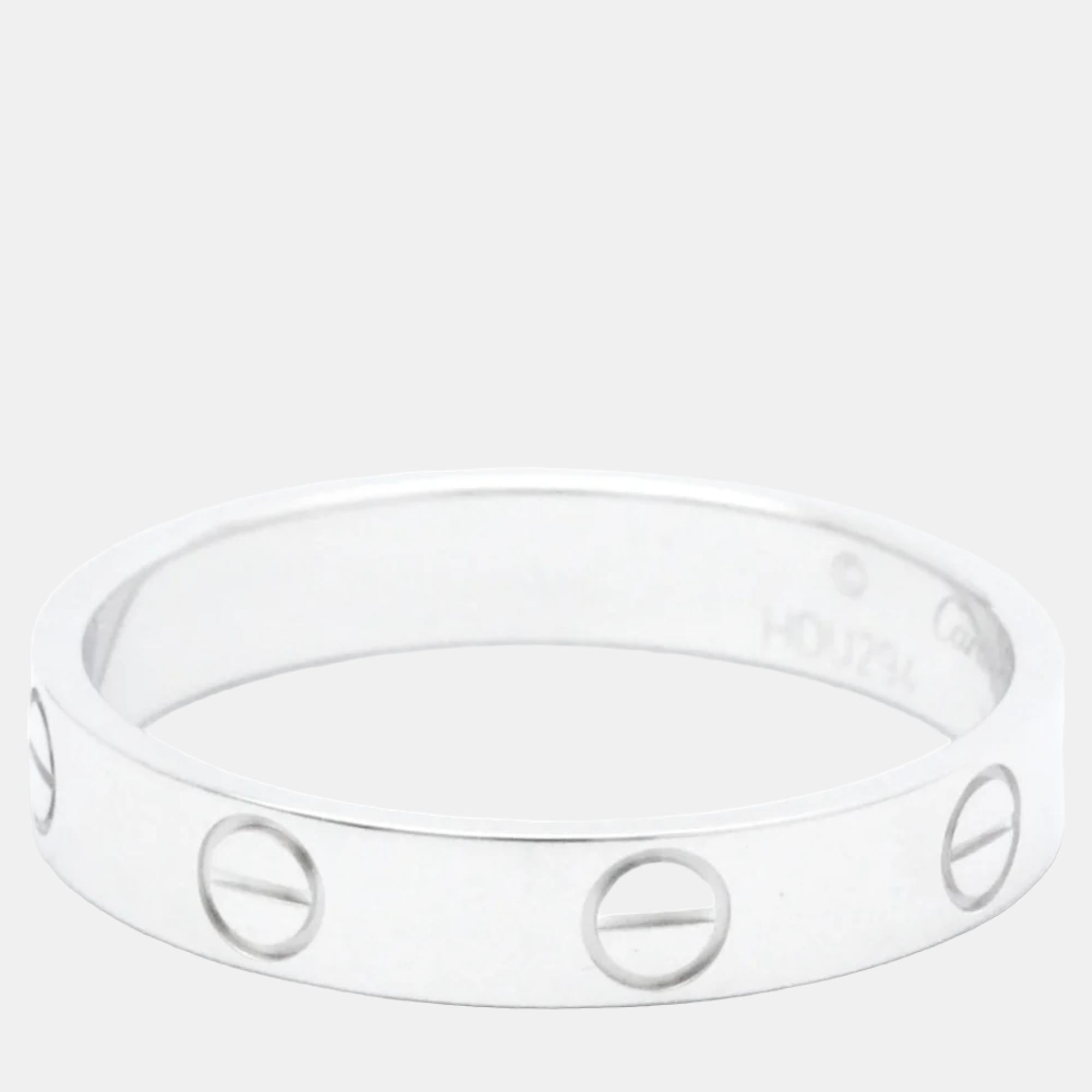 

Cartier Love 18K White Gold Ring EU 56