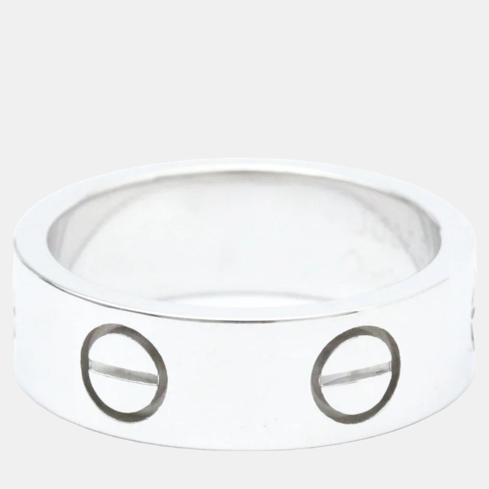 

Cartier Love Vintage 18K White Gold Ring EU 48