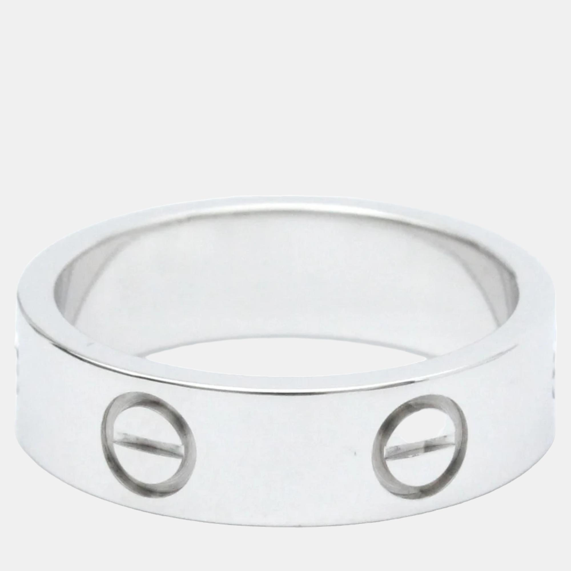 

Cartier Love 18K White Gold Ring EU 53