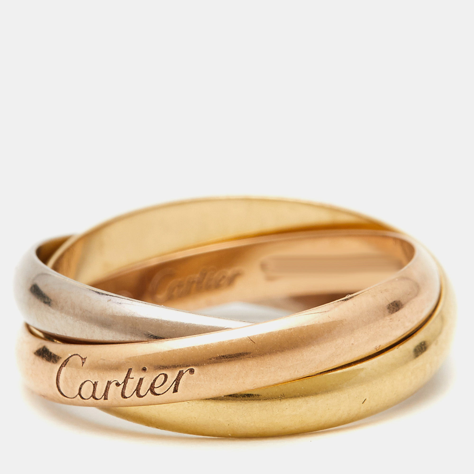

Cartier Trinity 18k Three Tone Gold Small Model Ring Size 51
