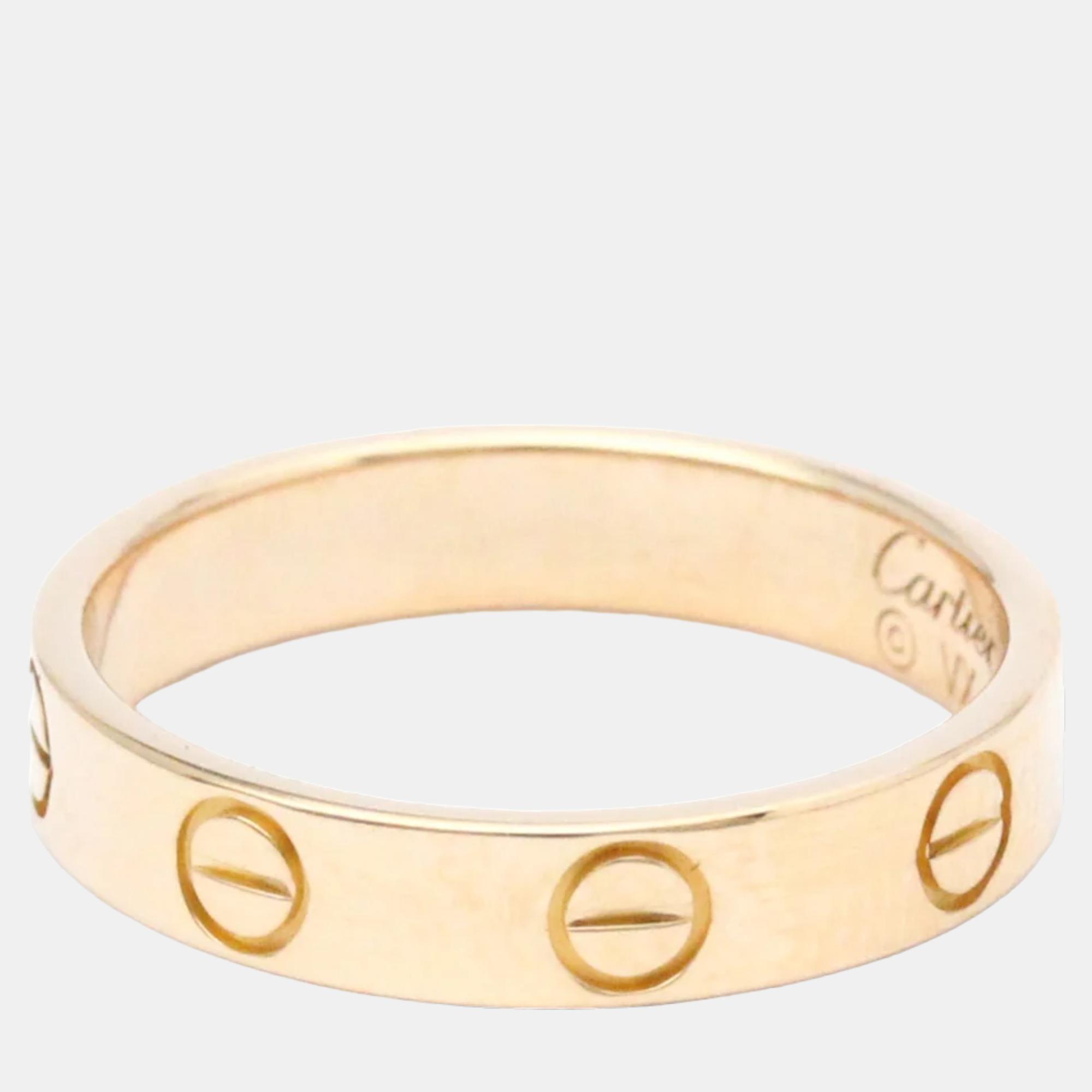 

Cartier Love 18K Rose Gold Ring EU 51