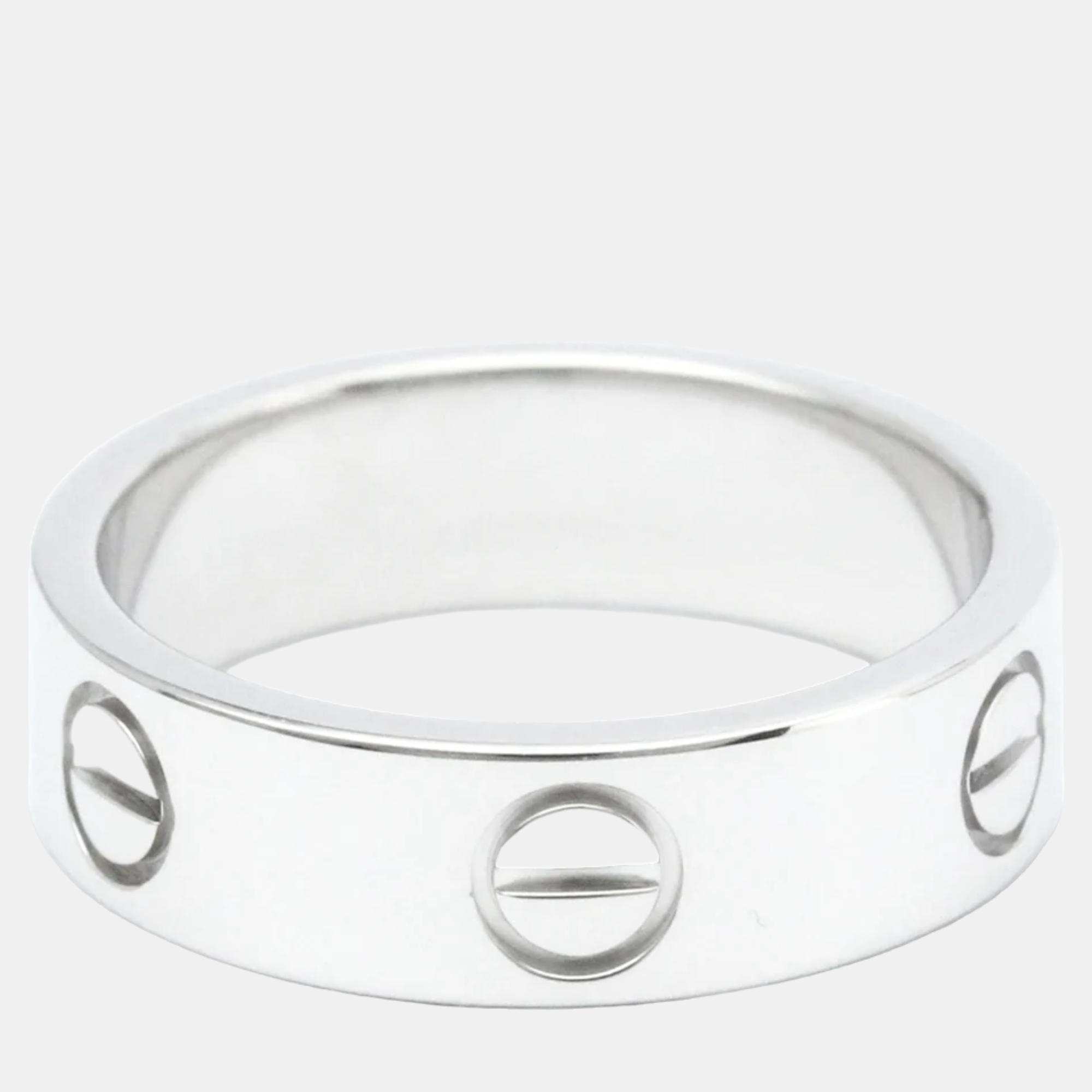 

Cartier Love 18K White Gold Ring EU 55