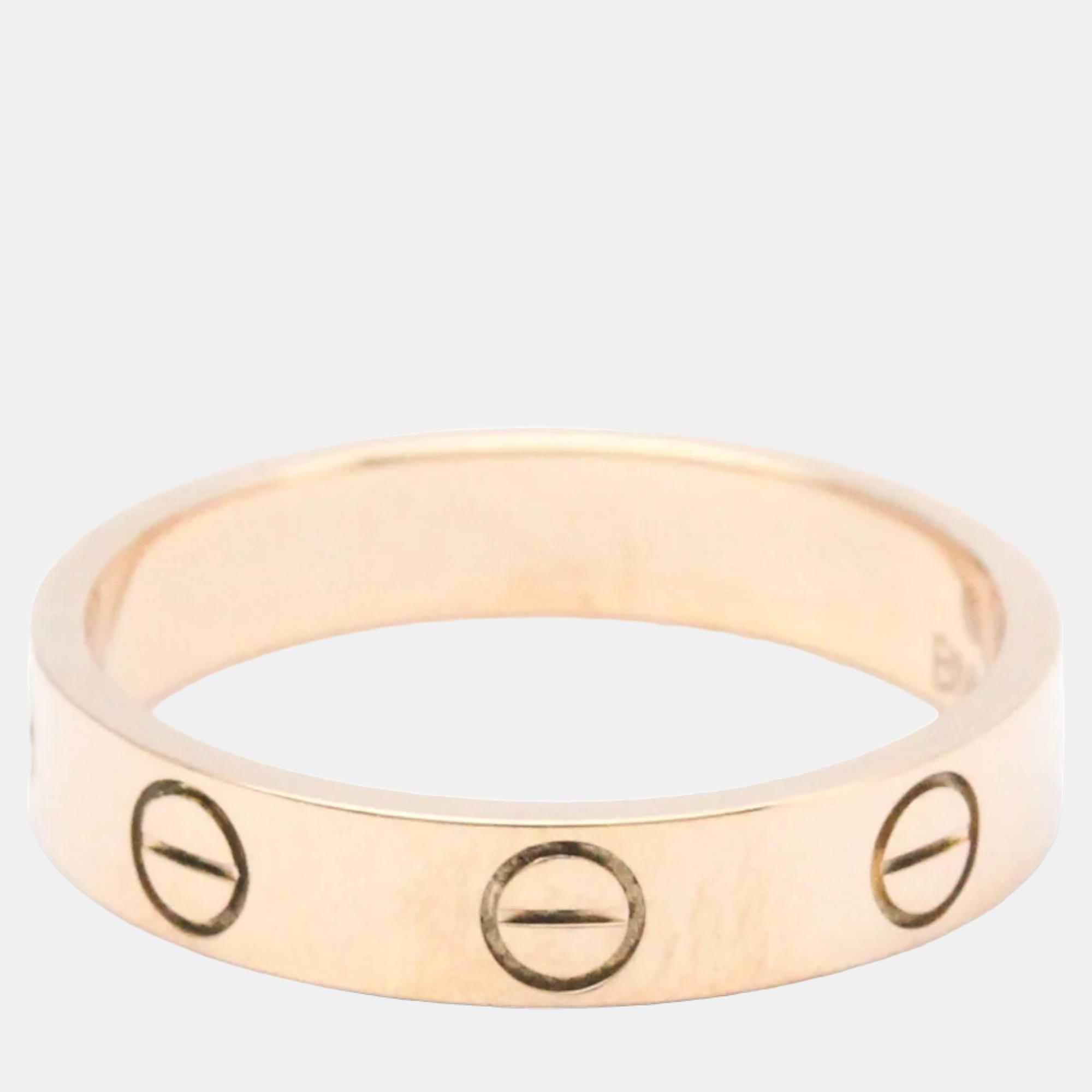 

Cartier Love 18K Rose Gold Ring EU 51