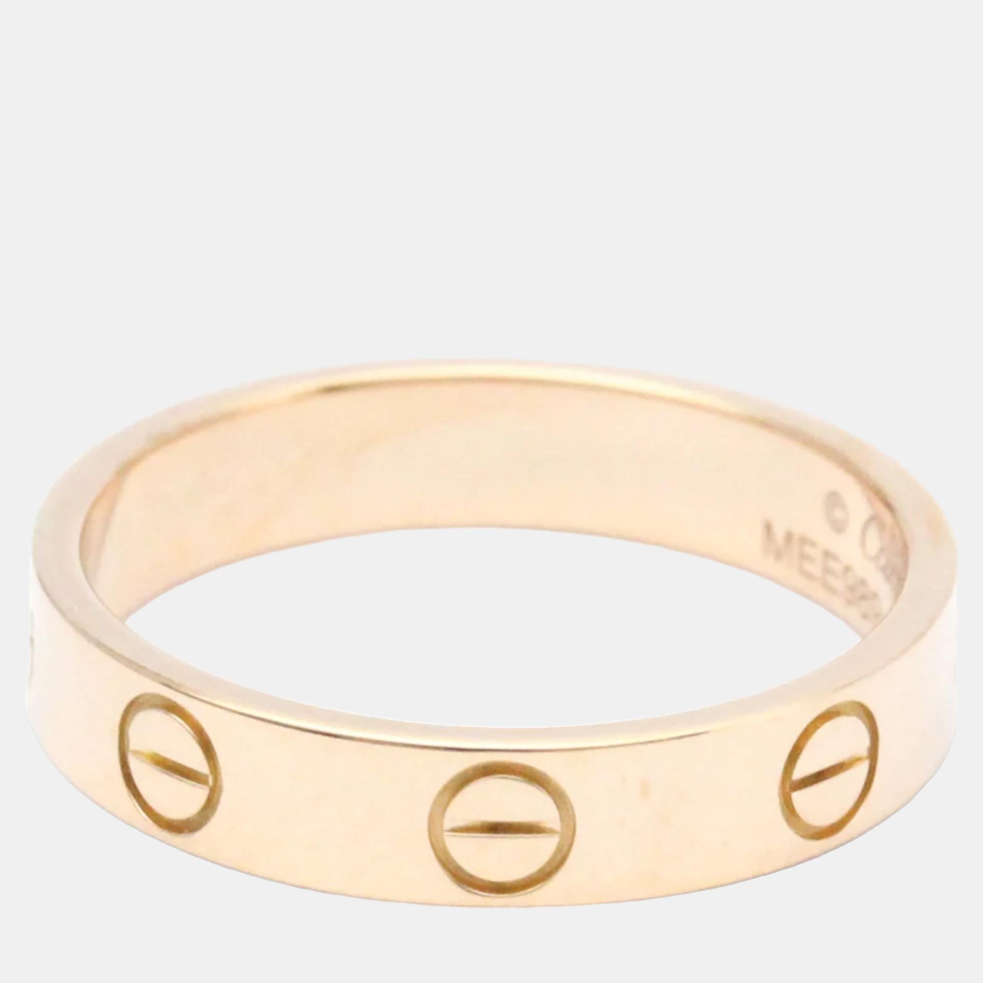 

Cartier Love 18K Rose Gold Ring EU 51
