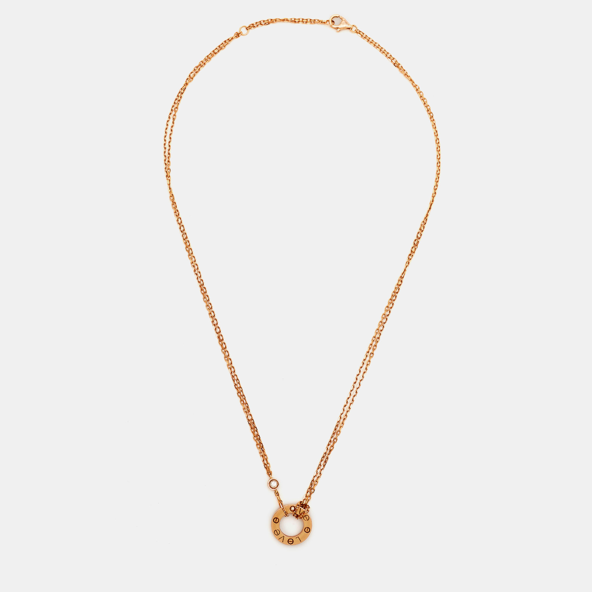

Cartier Love Diamonds 18k Rose Gold Necklace