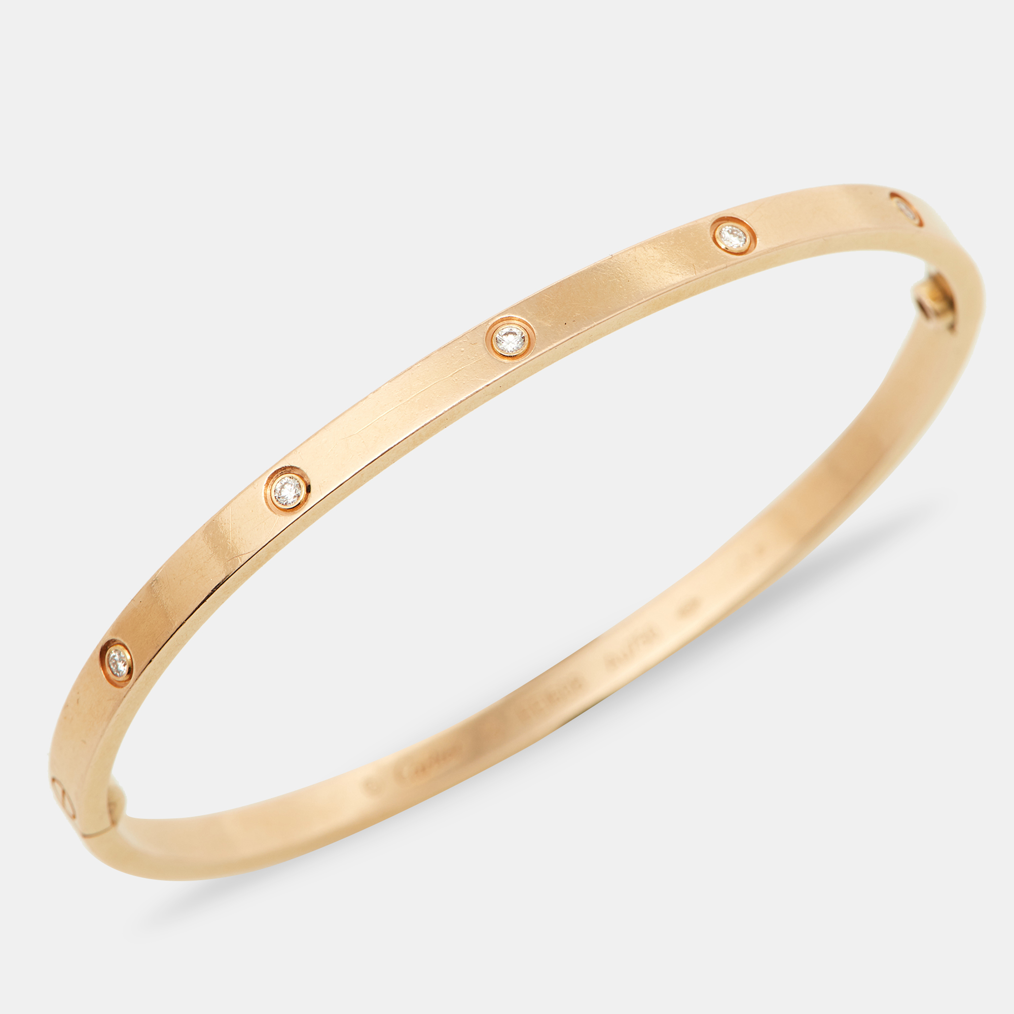

Cartier Love 10 Diamond 18k Rose Gold Small Model Bracelet 18