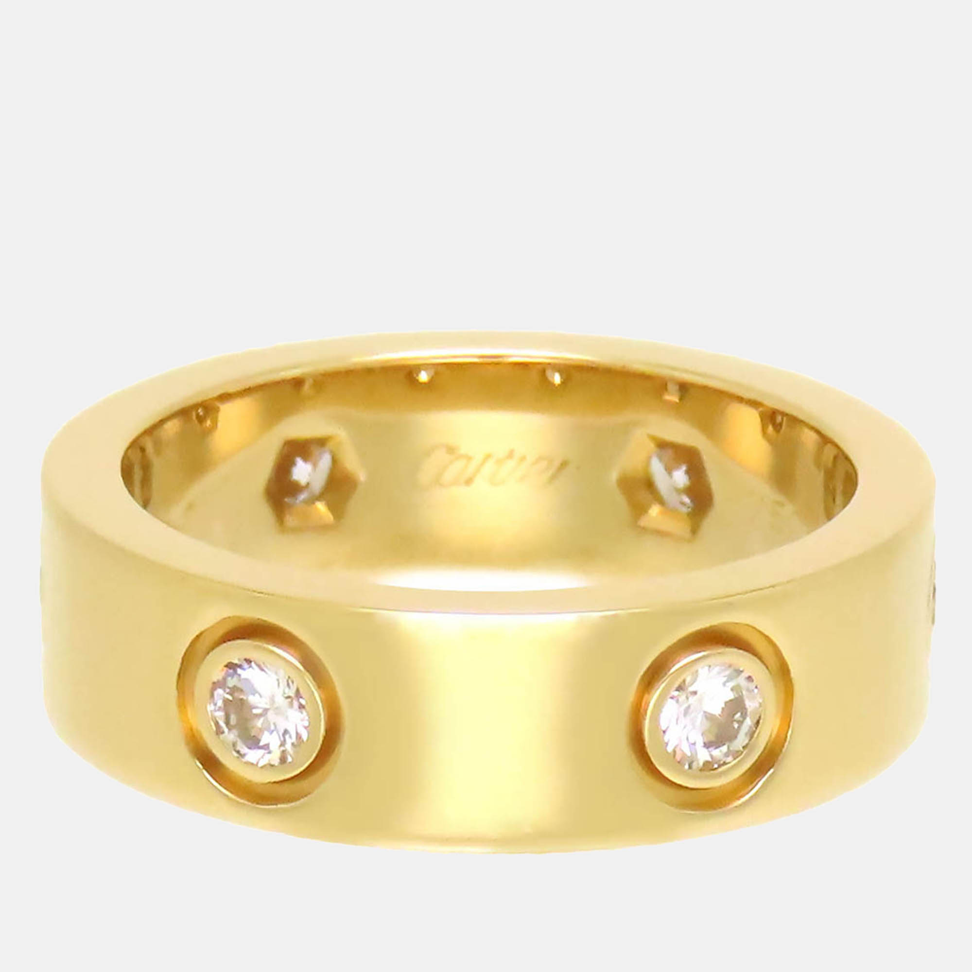 

Cartier Love Vintage 18K Yellow Gold Diamond Ring EU 50