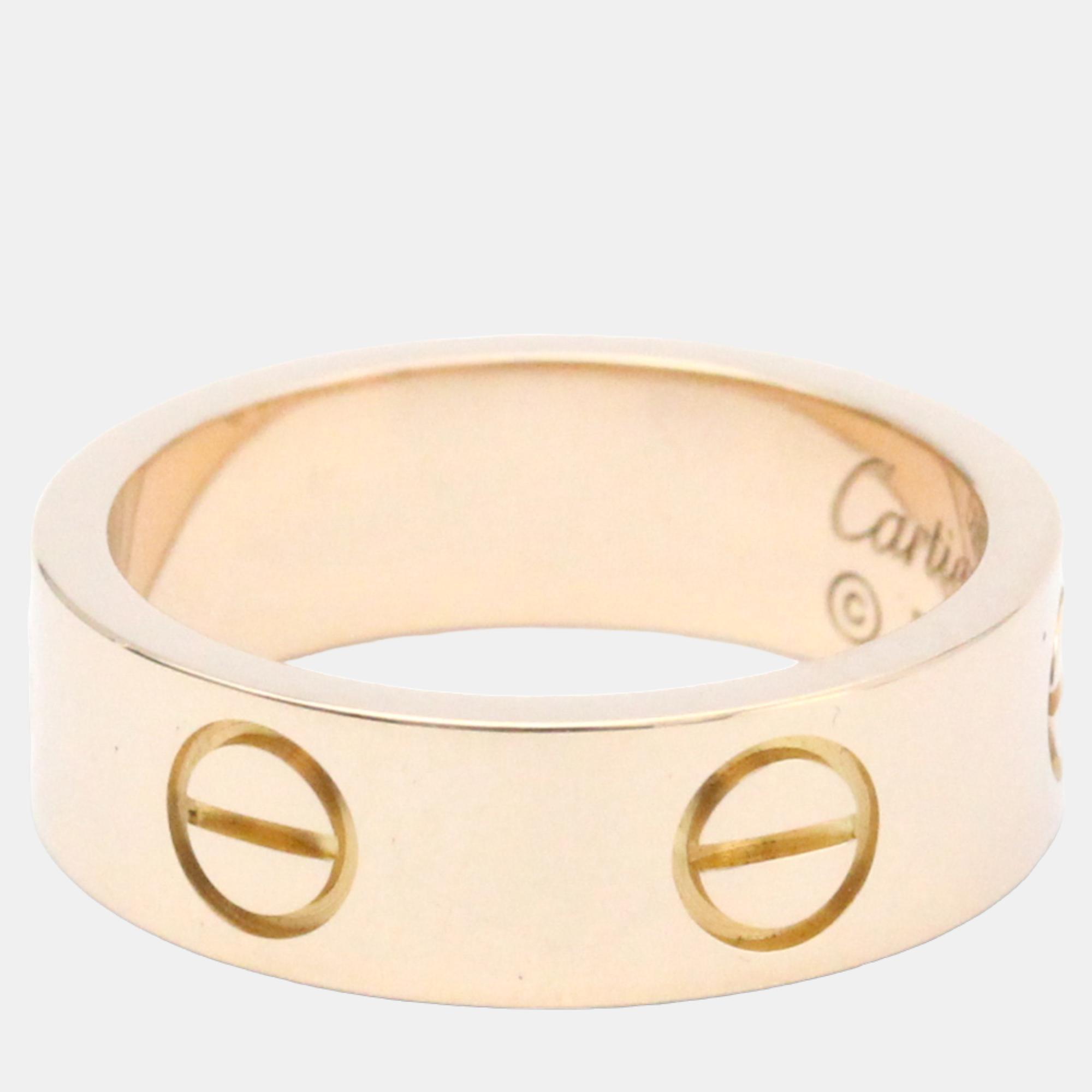 

Cartier Love 18K Rose Gold Ring EU 49