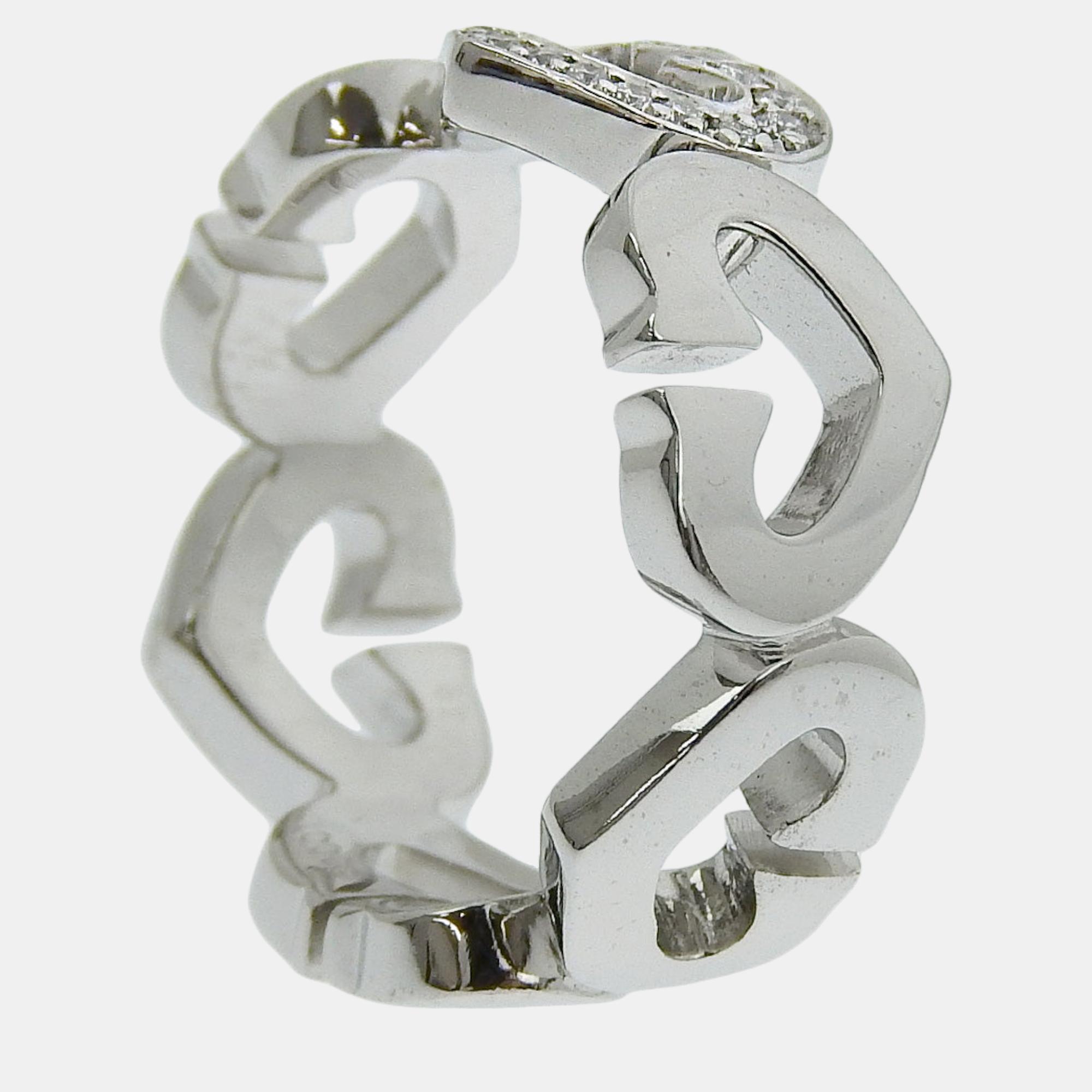 

Cartier Silver White Gold C heart ring jewelry