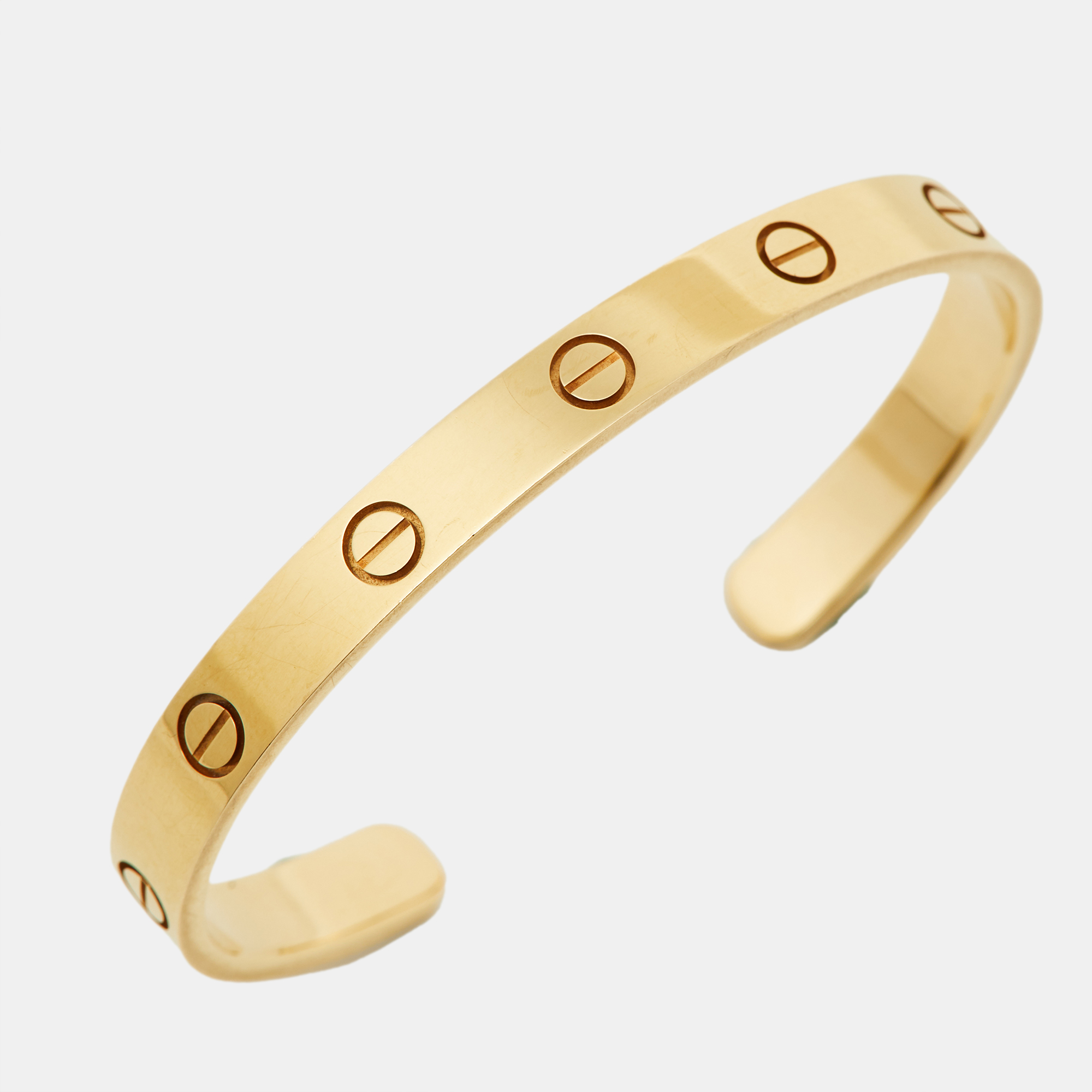 

Cartier Love 18K Yellow Gold Open Cuff Bracelet 17