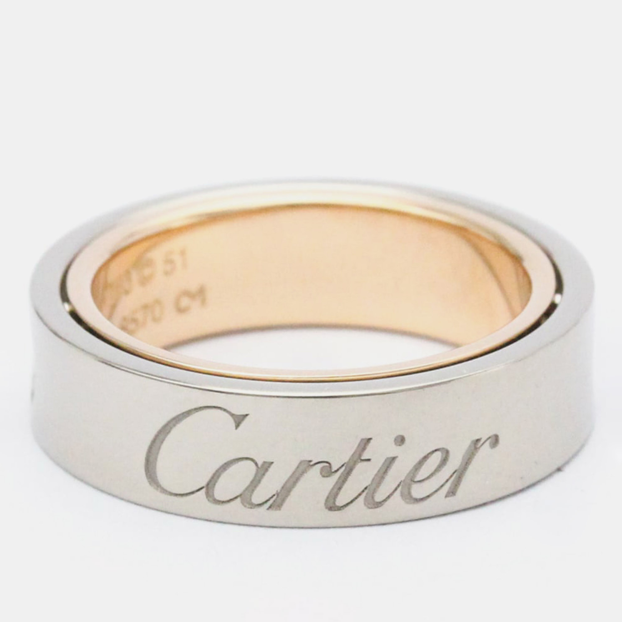 

Cartier Astro Love 18K White Gold Rose Gold Ring EU 51