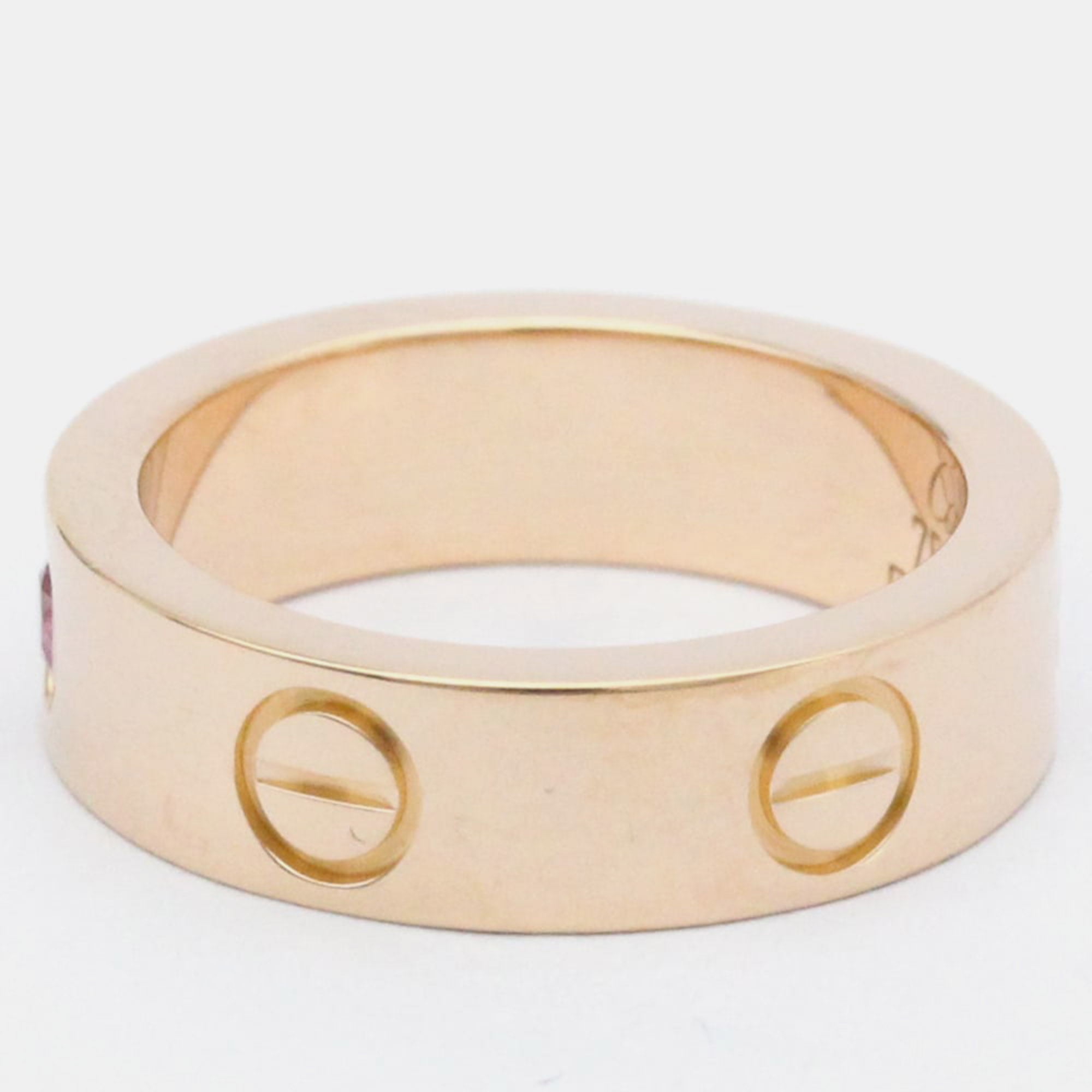 

Cartier Love 18K Rose Gold Sapphire Ring EU 52