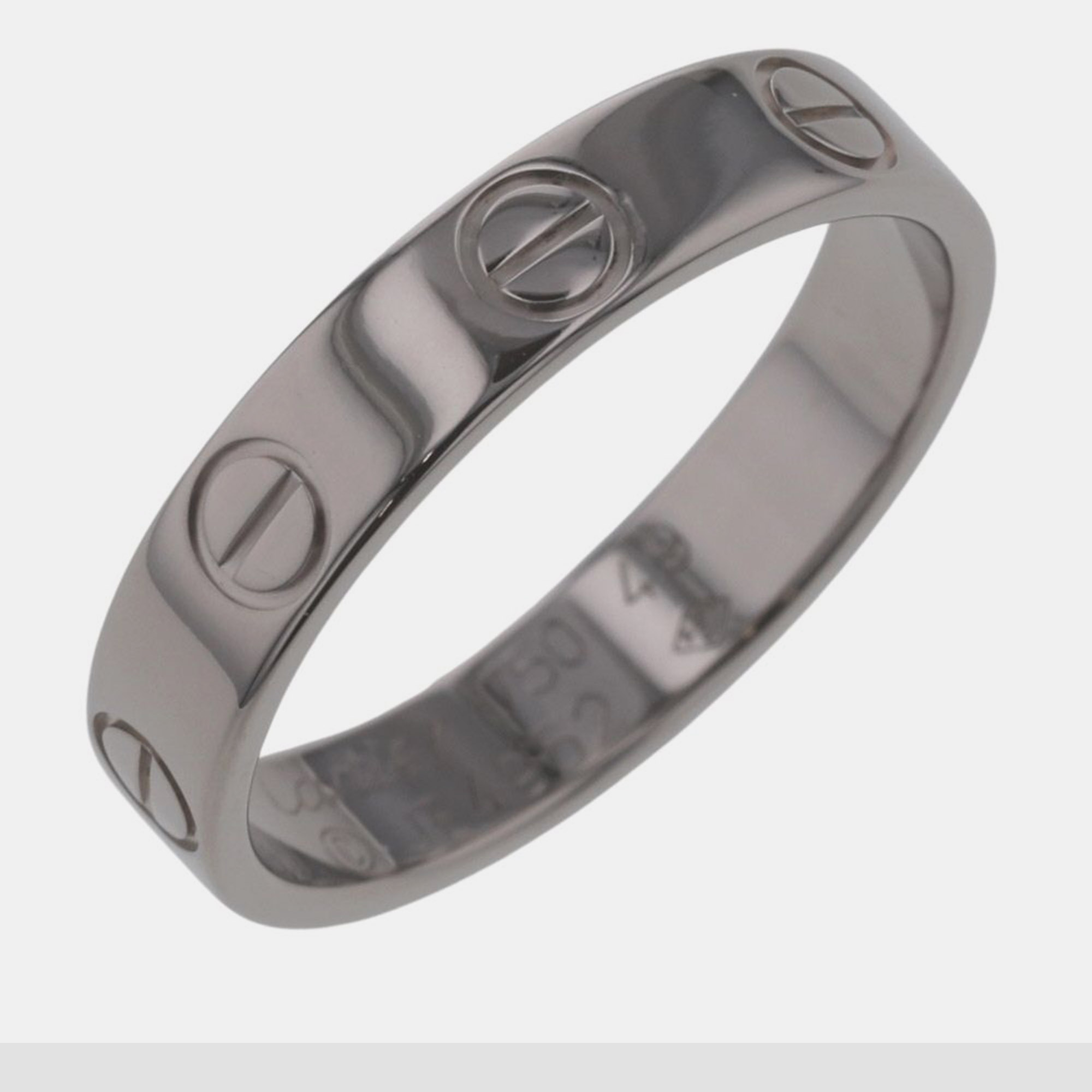 

Cartier Love 18K White Gold Ring EU 49, Silver