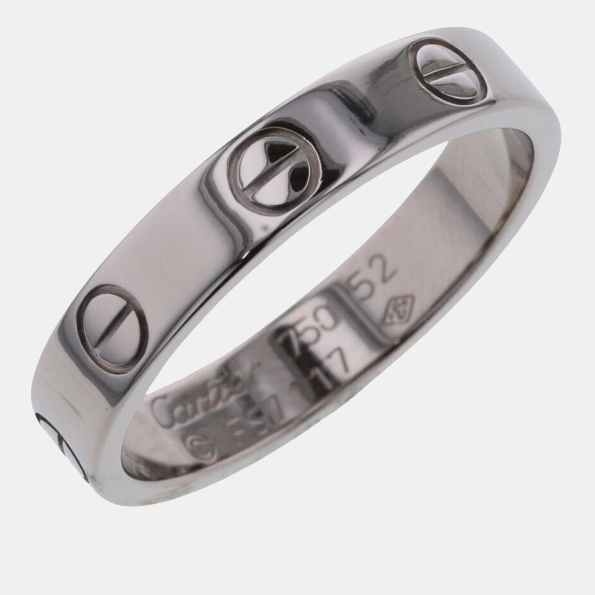

Cartier Love 18K White Gold Ring EU 52