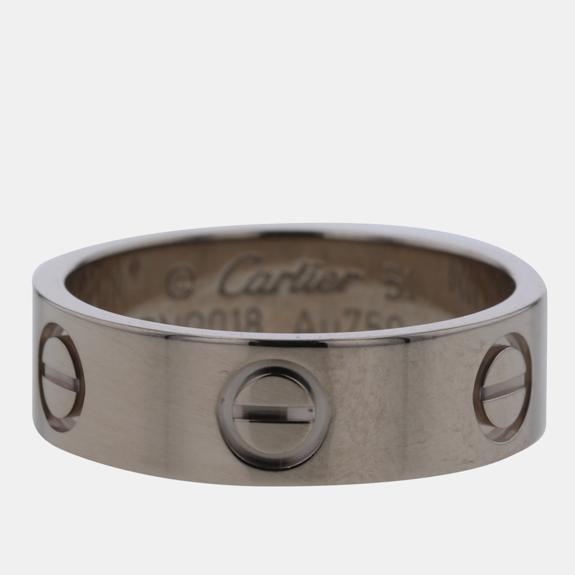

Cartier Love 18K White Gold Ring EU 51, Silver