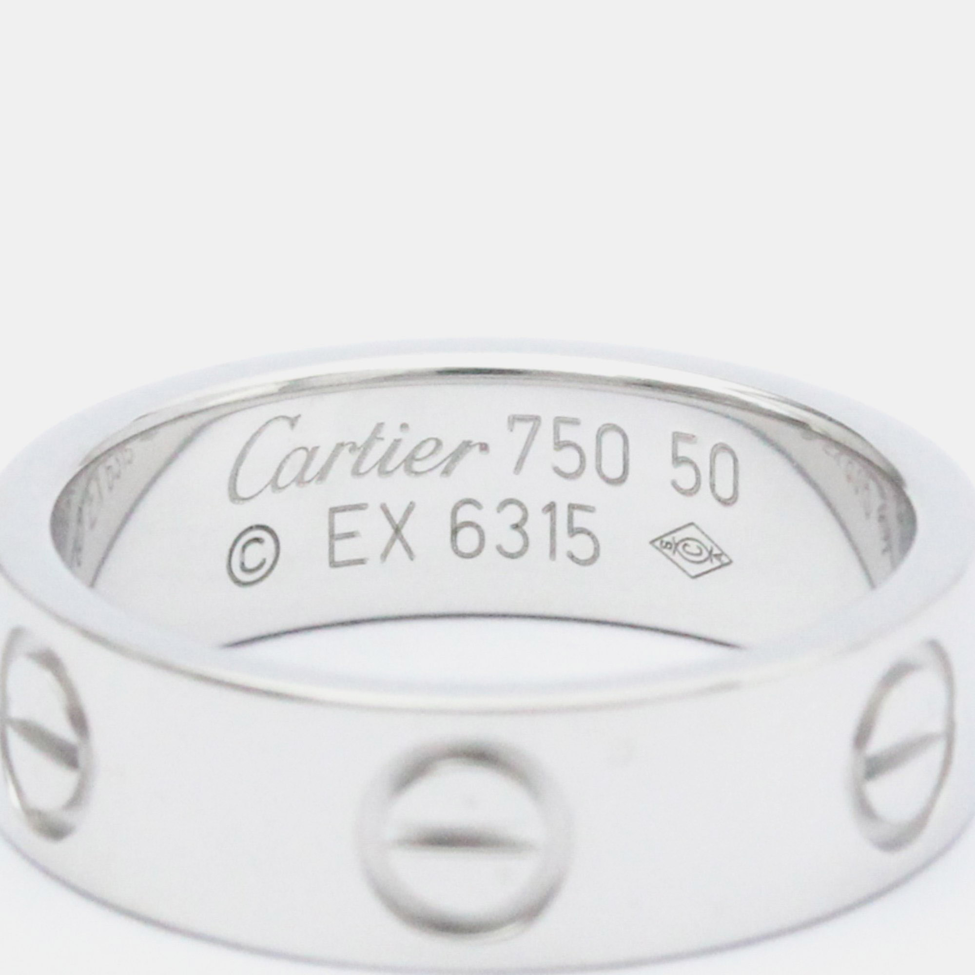 

Cartier Love 18K White Gold Ring EU 50