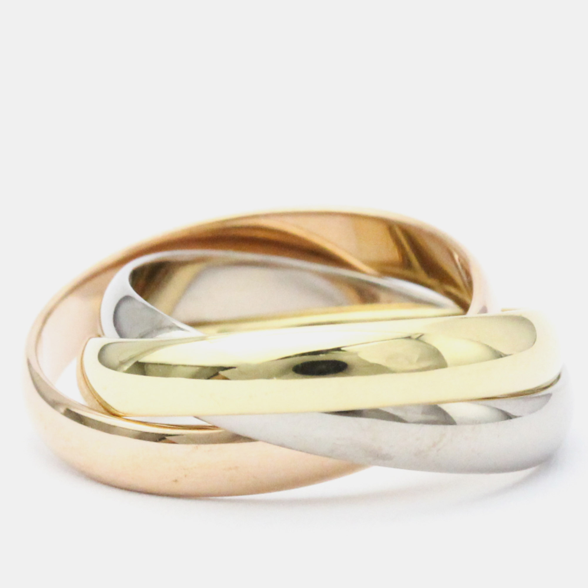

Cartier Trinity 18K Yellow Rose and White Gold Ring EU 50