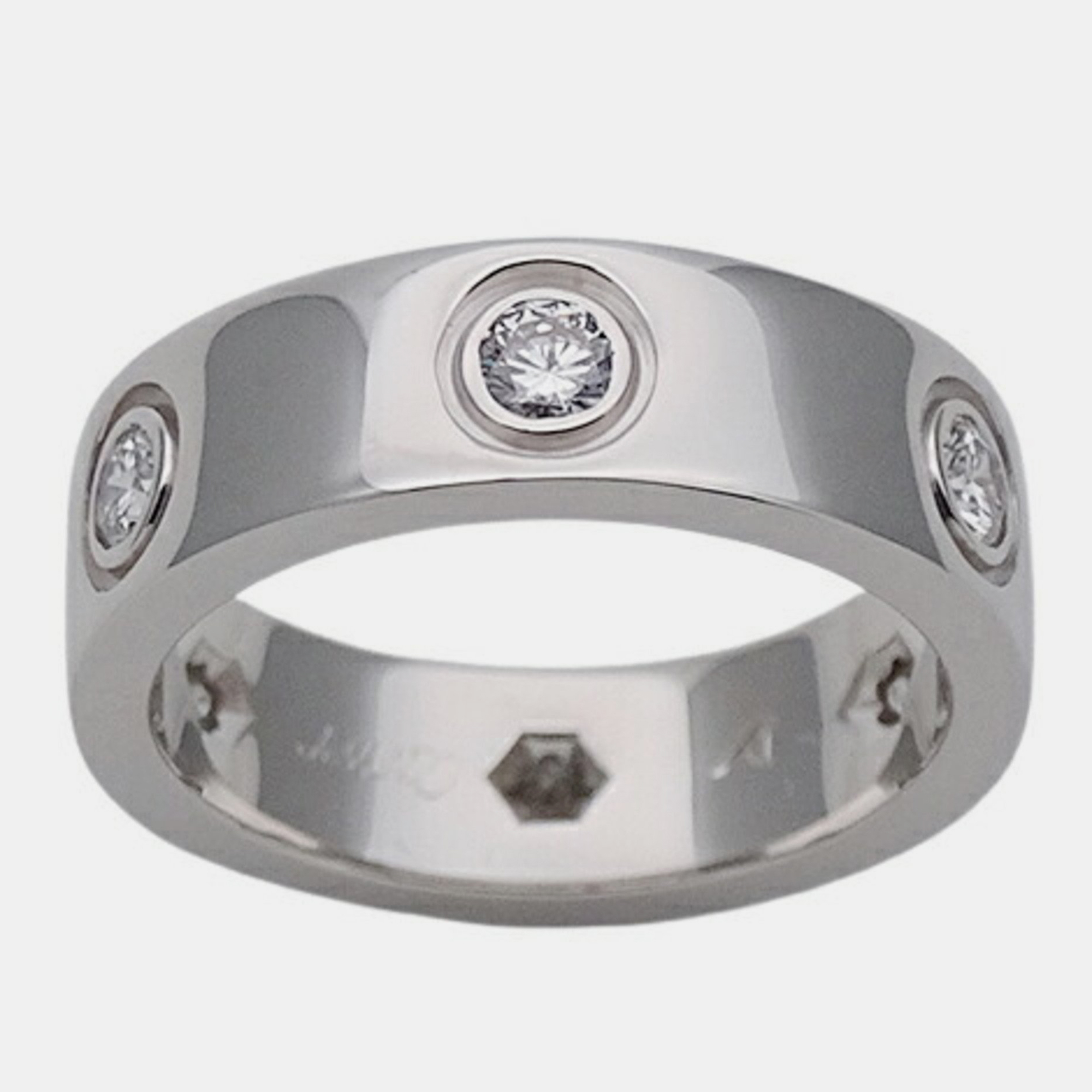 

Cartier Love 18K White Gold Diamond Ring EU 48