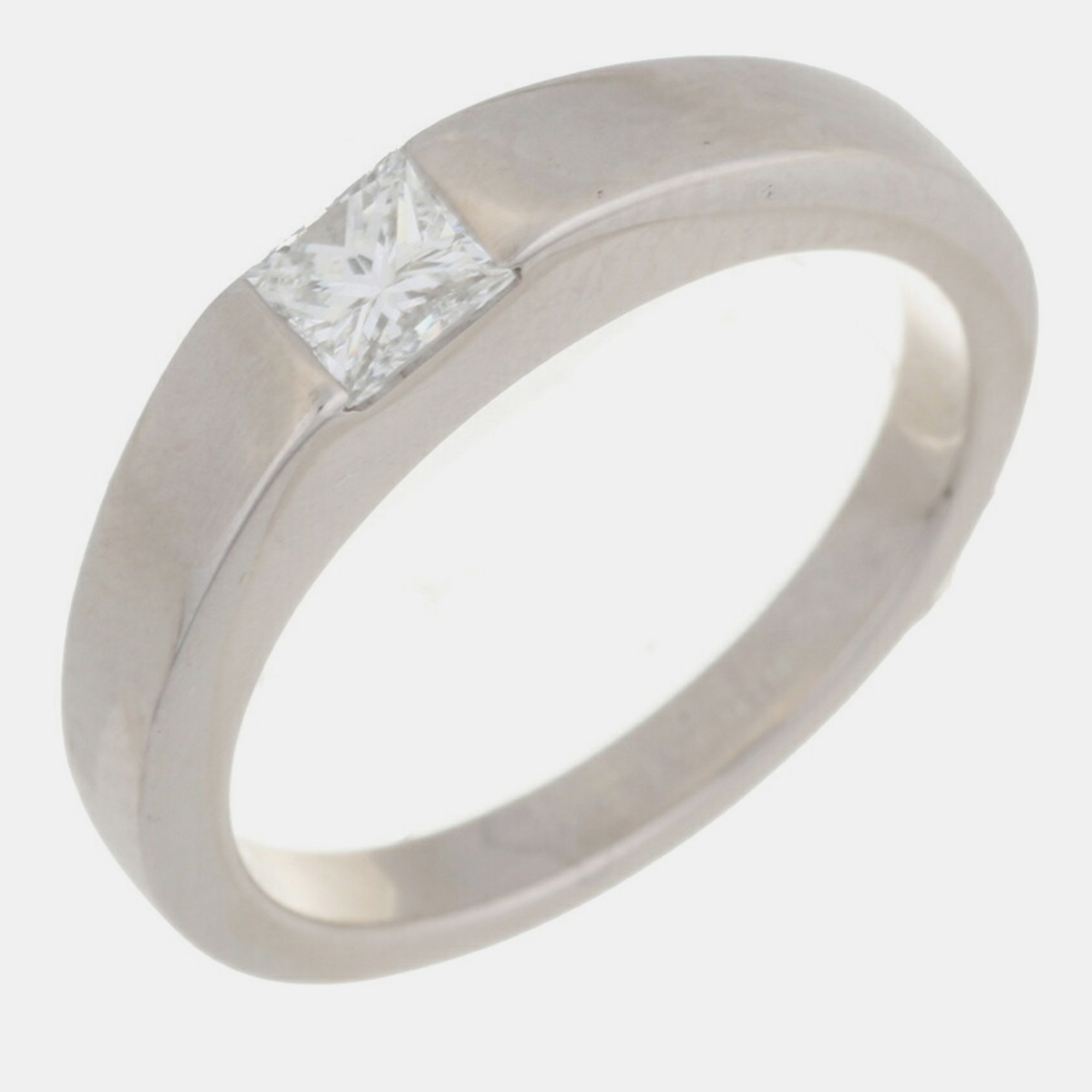 

Cartier Tank 18K White Gold Diamond Ring EU 48