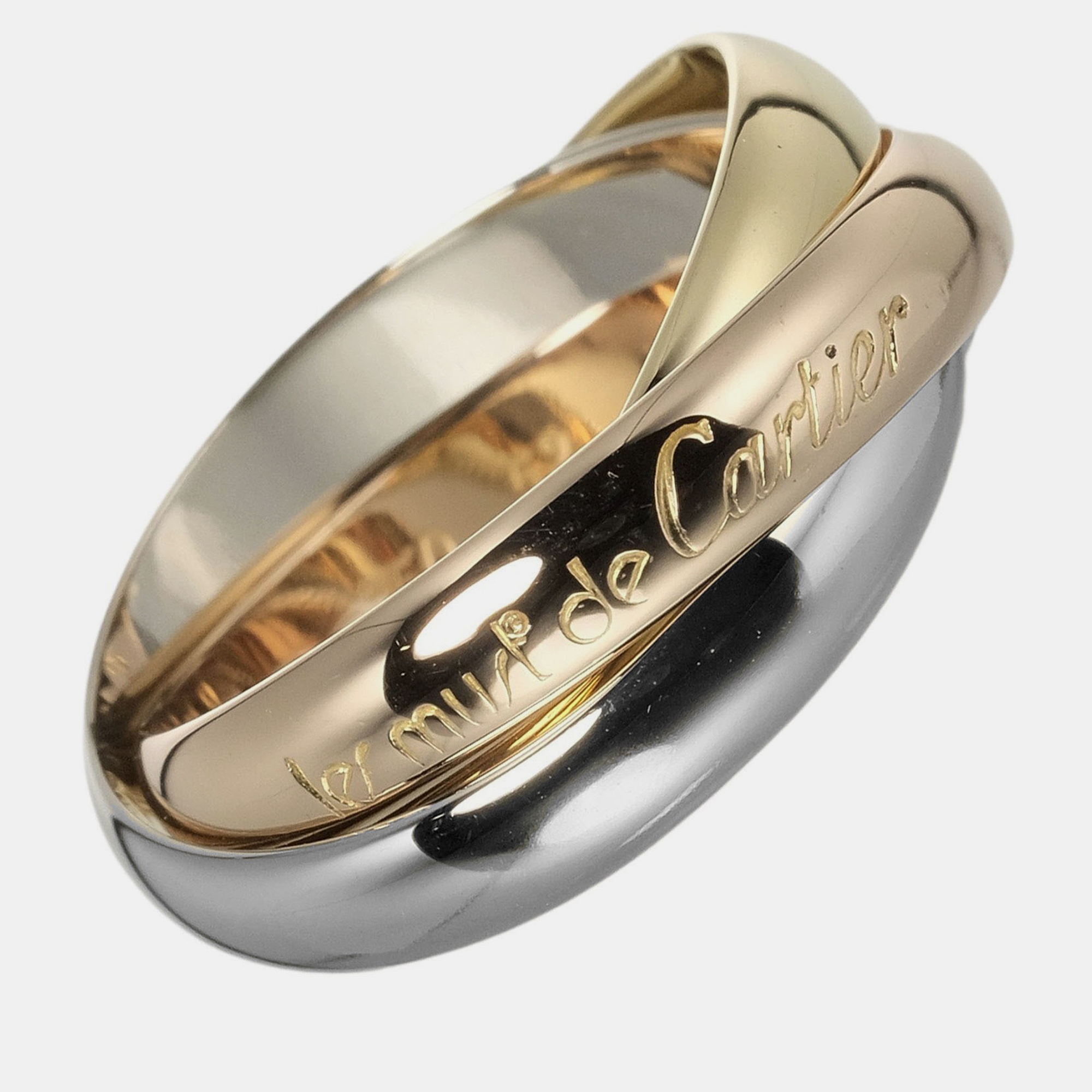 

Cartier Les Must de Cartier 18K Yellow Rose and White Gold Ring EU 52