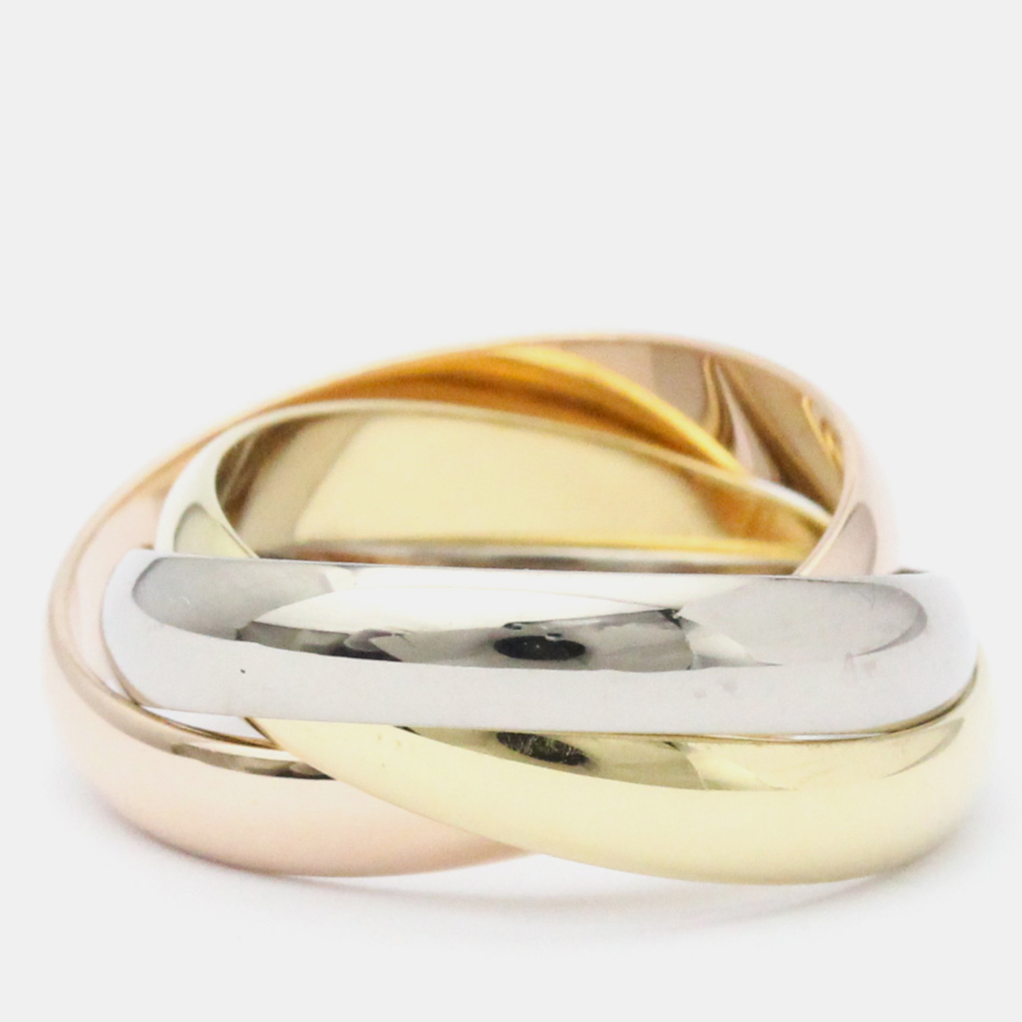 

Cartier Les Must de Cartier 18K Yellow Rose and White Gold Ring EU 50