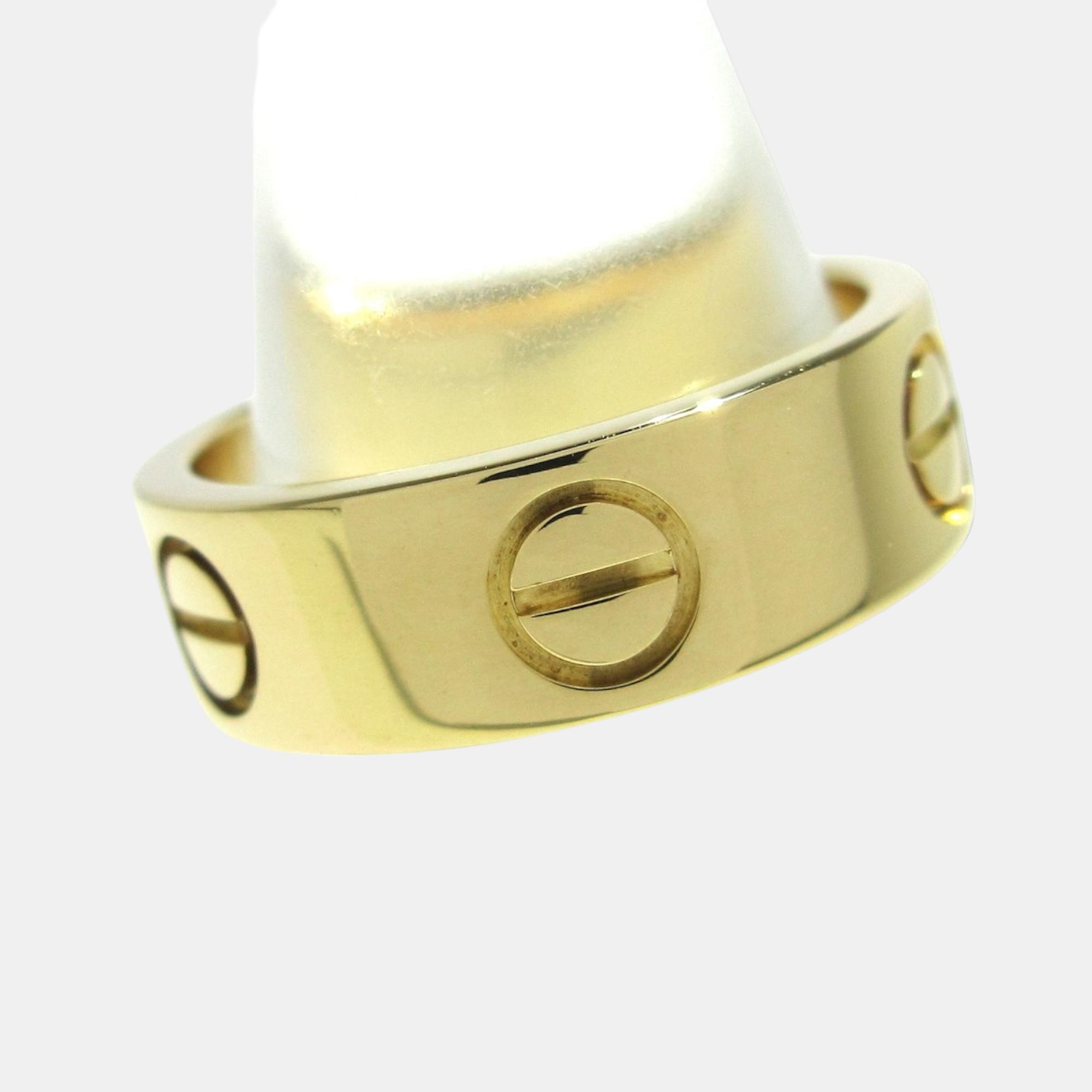 

Cartier Love 18K Yellow Gold Ring EU 48