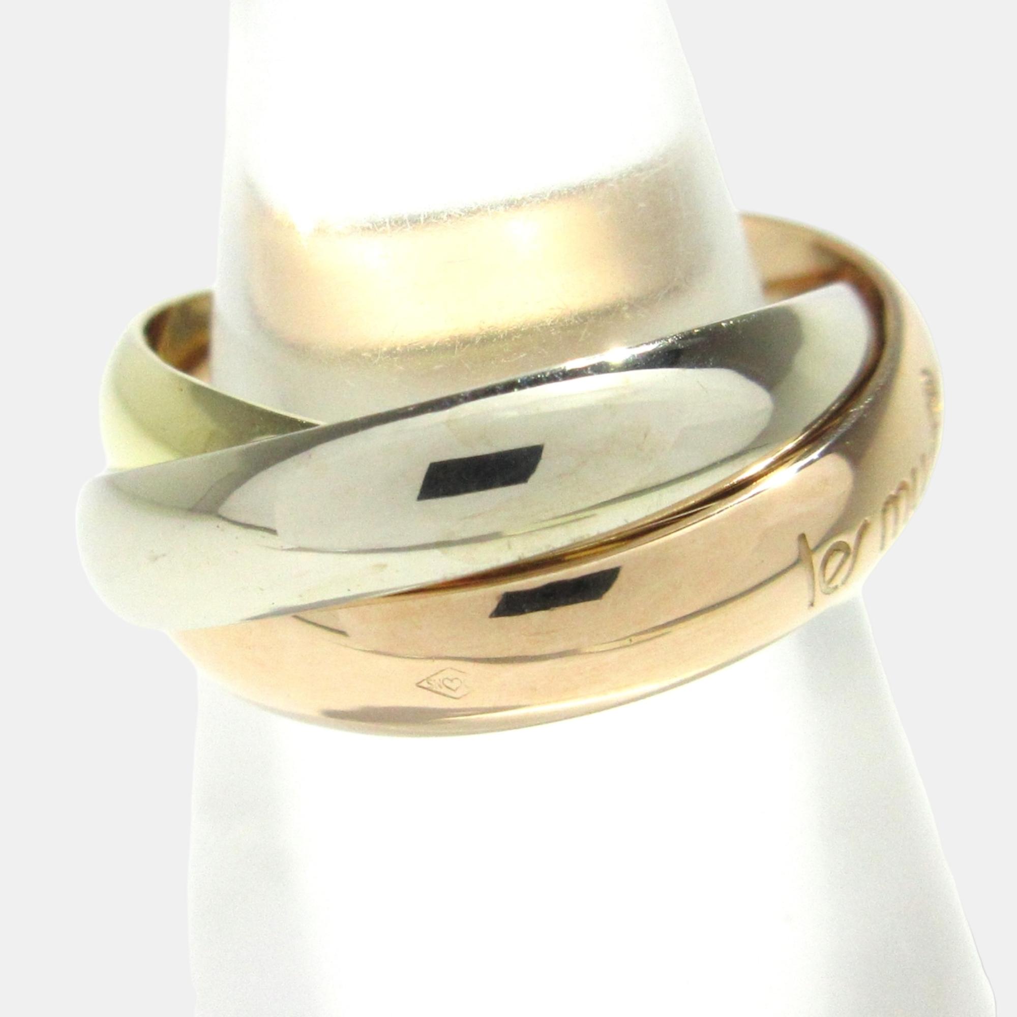 

Cartier Les Must de Cartier 18K Yellow Rose and White Gold Ring EU 48