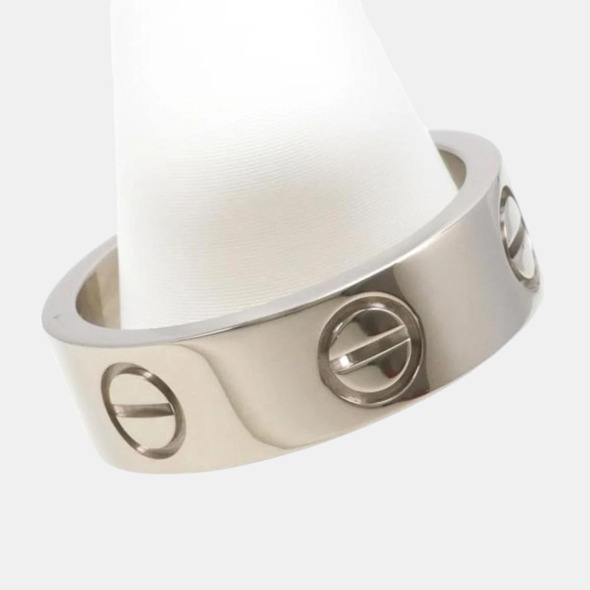 

Cartier Love Vintage 18K White Gold Ring EU 49