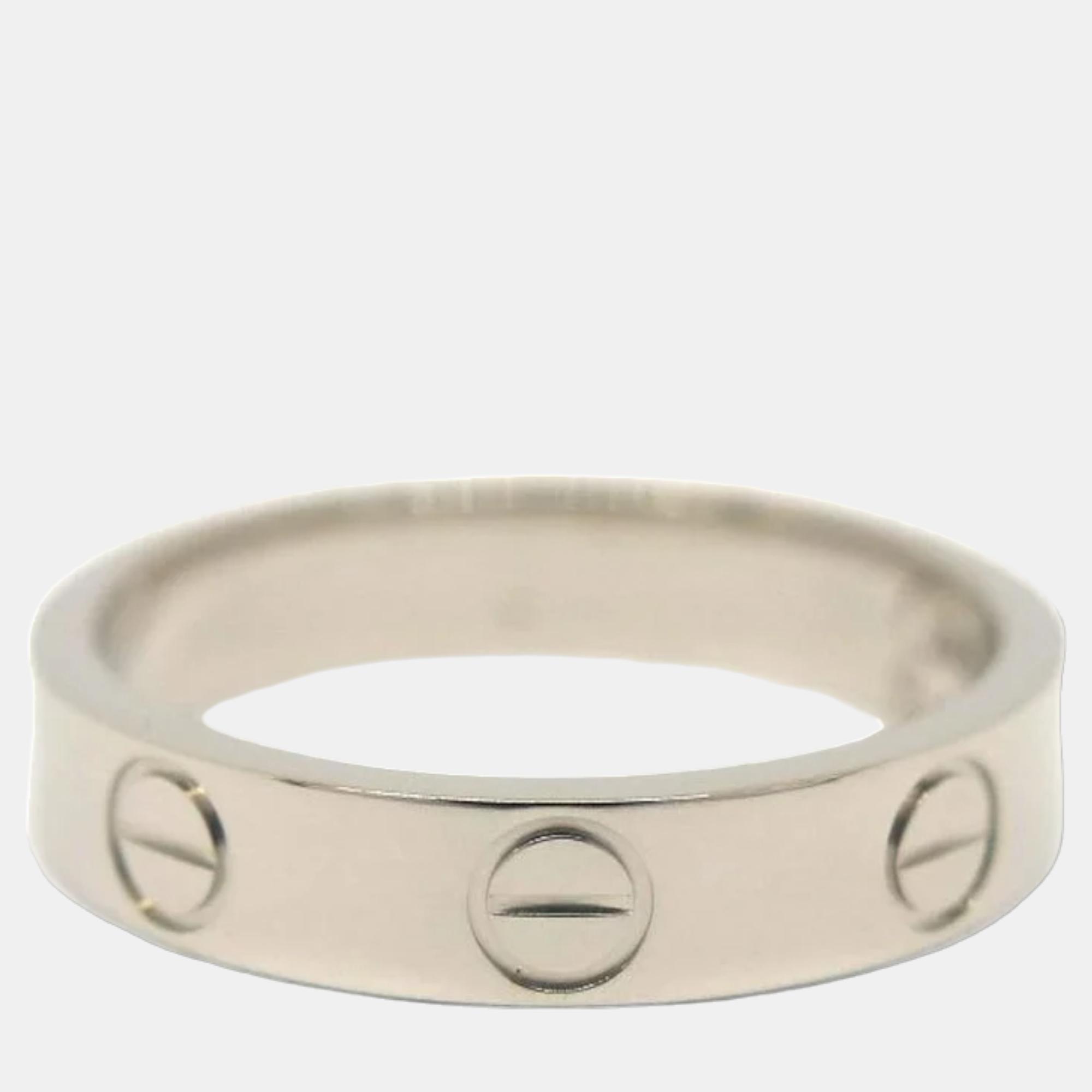 

Cartier Love 18K White Gold Ring EU 48