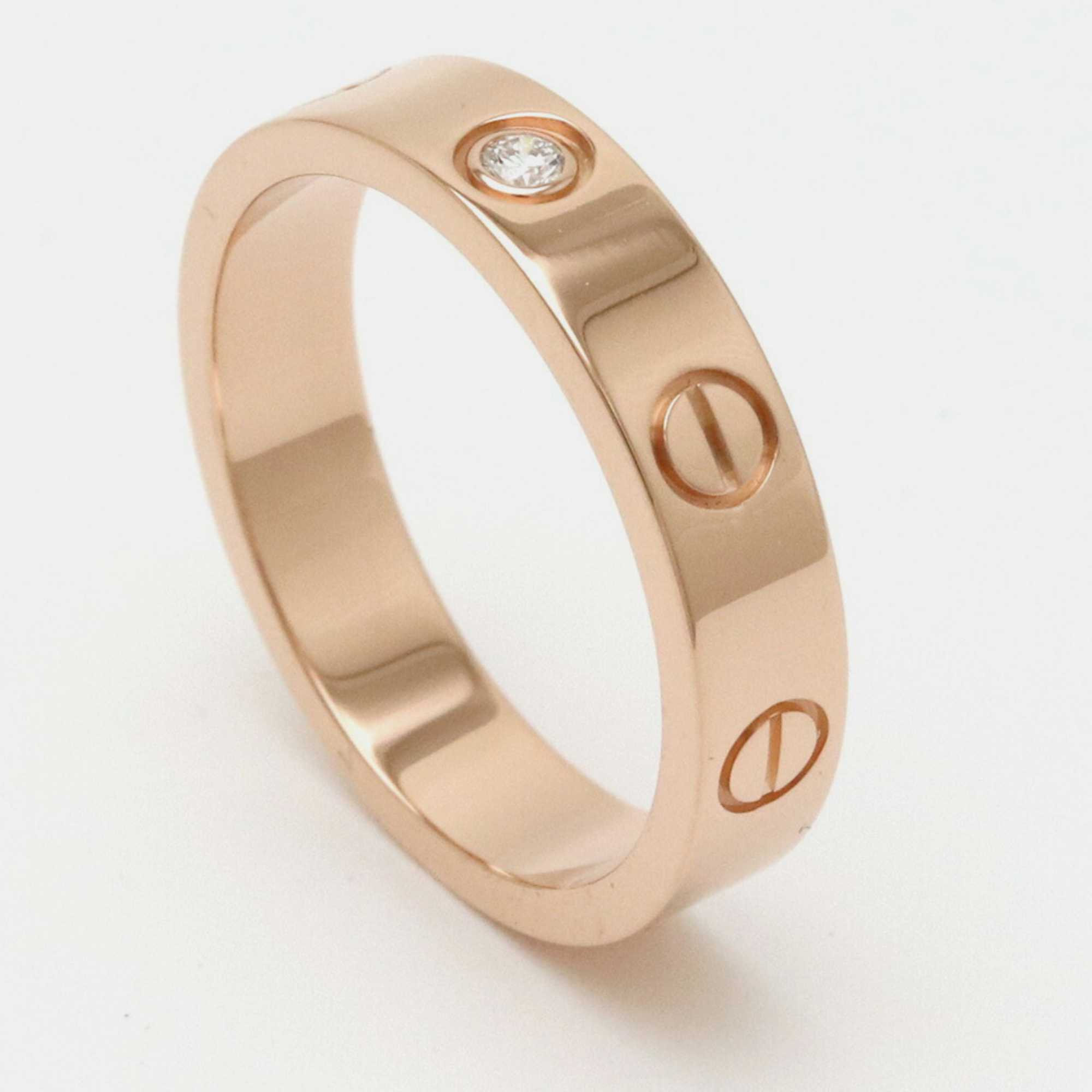 

Cartier Love 18K Rose Gold Diamond Ring EU 51