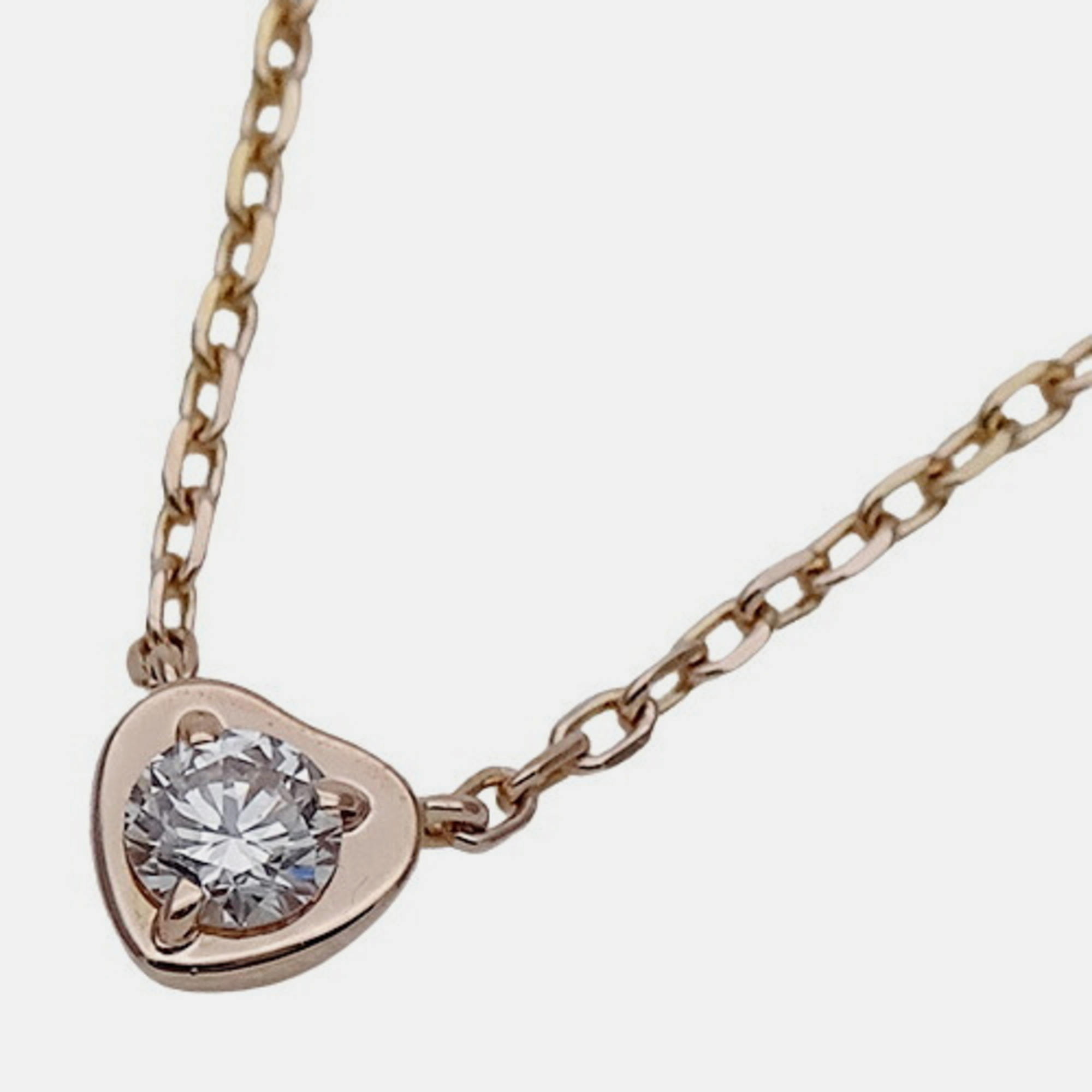 

Cartier Diamants Légers Heart 18K Rose Gold Diamond Necklace